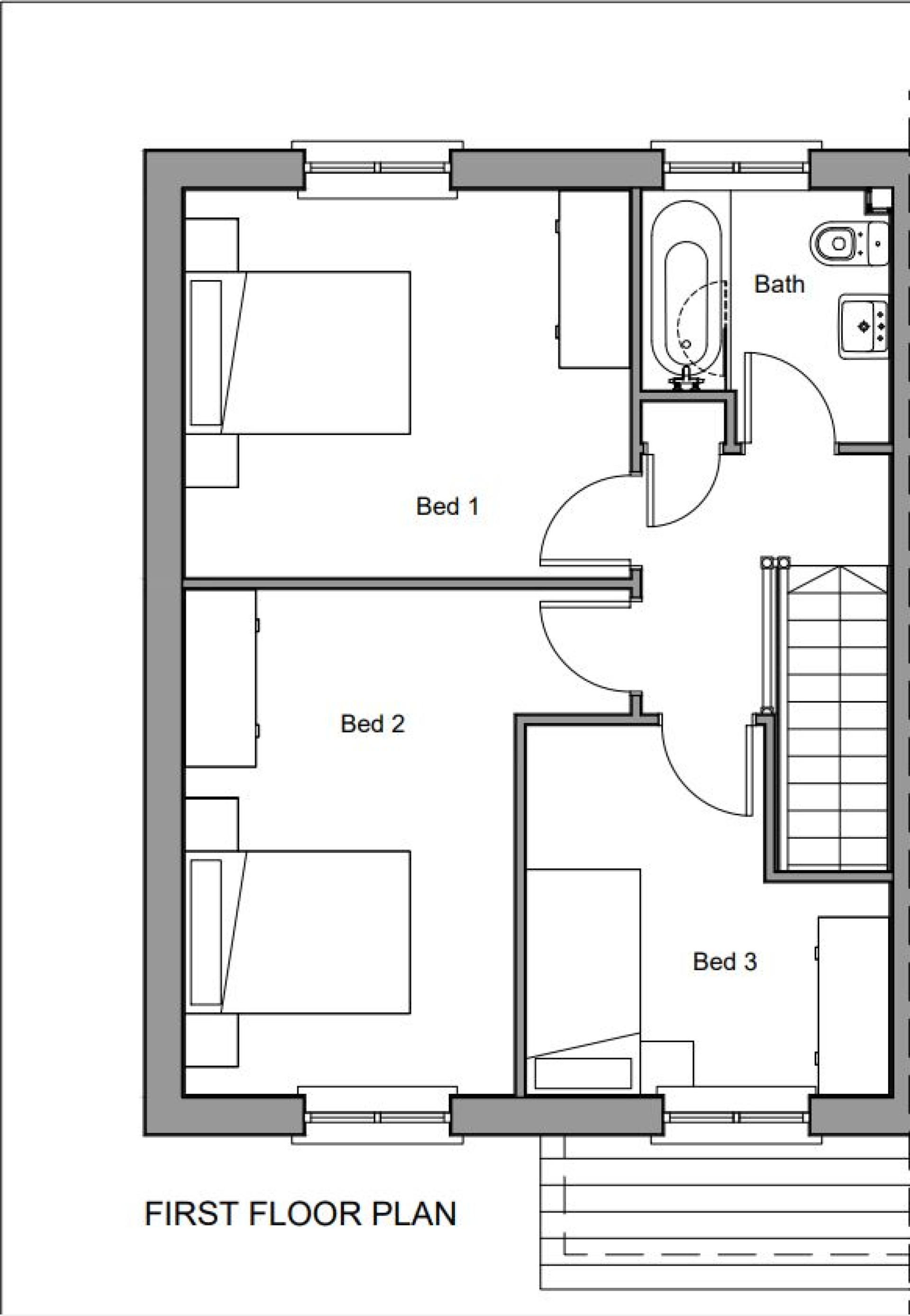 Floorplan — Plot 1 Oatlands, Oatlands Road, Andreas, IM7 4ER. — Plan 2 of 2