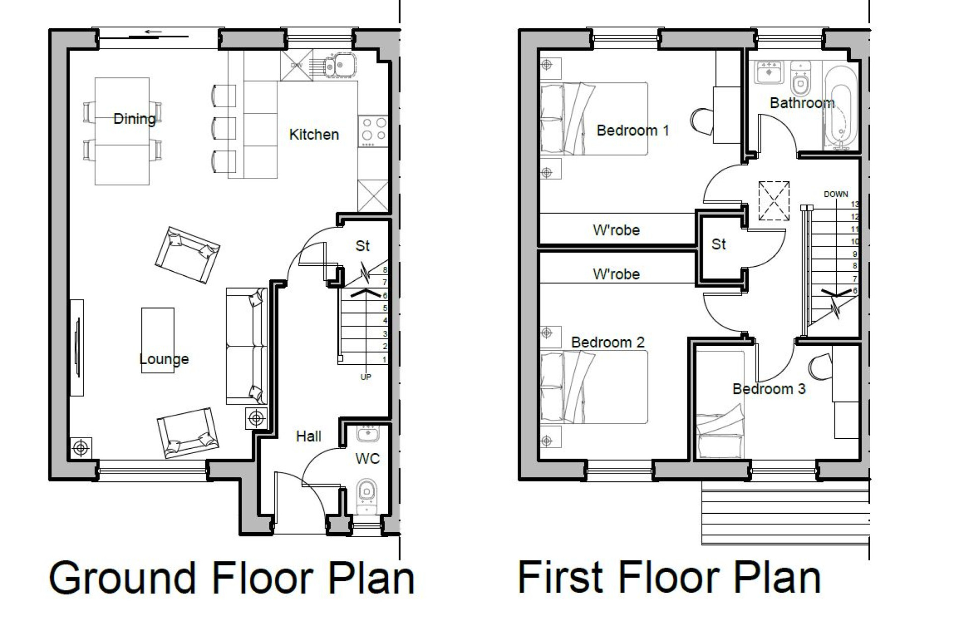 Floorplan — Plot 16 Oatlands, Oatlands Road, Andreas, IM7 4ER.