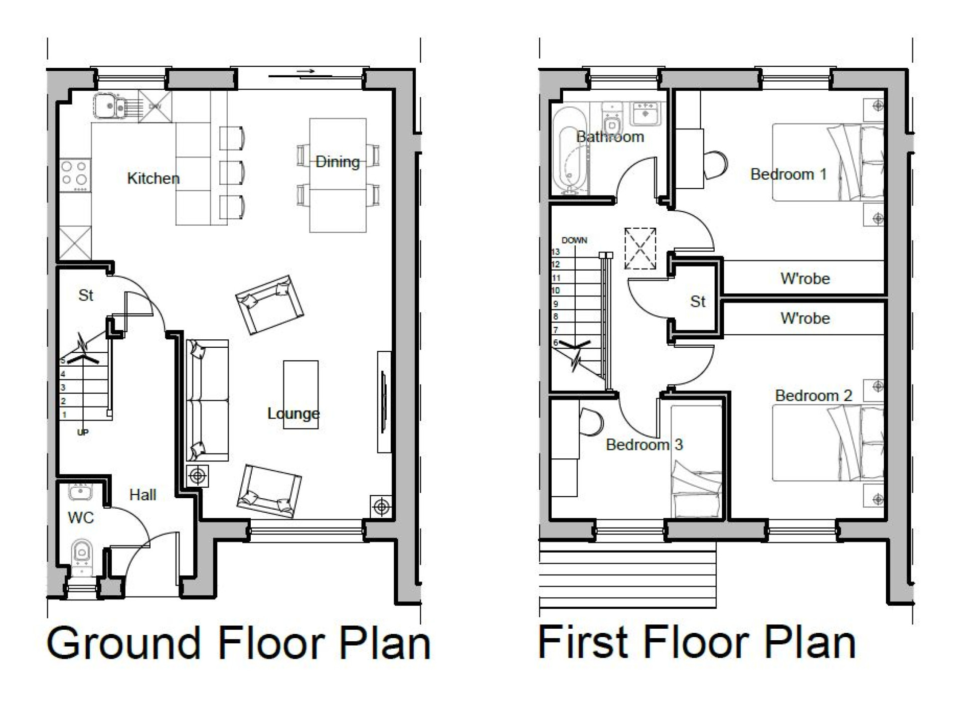 Floorplan — Plot 17 Oatlands, Oatlands Road, Andreas, IM7 4ER.