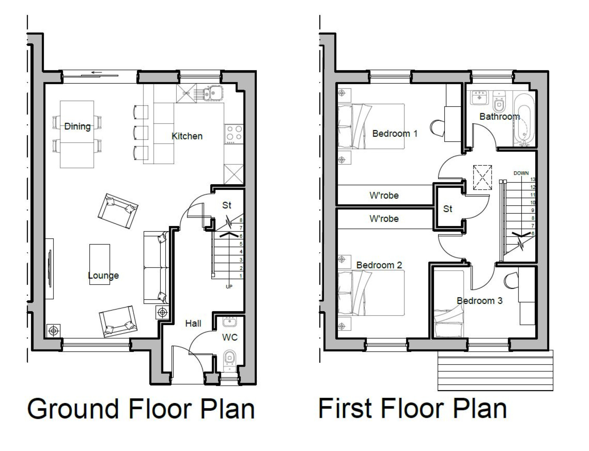 Floorplan — Plot 18 Oatlands, Oatlands Road, Andreas, IM7 4ER.