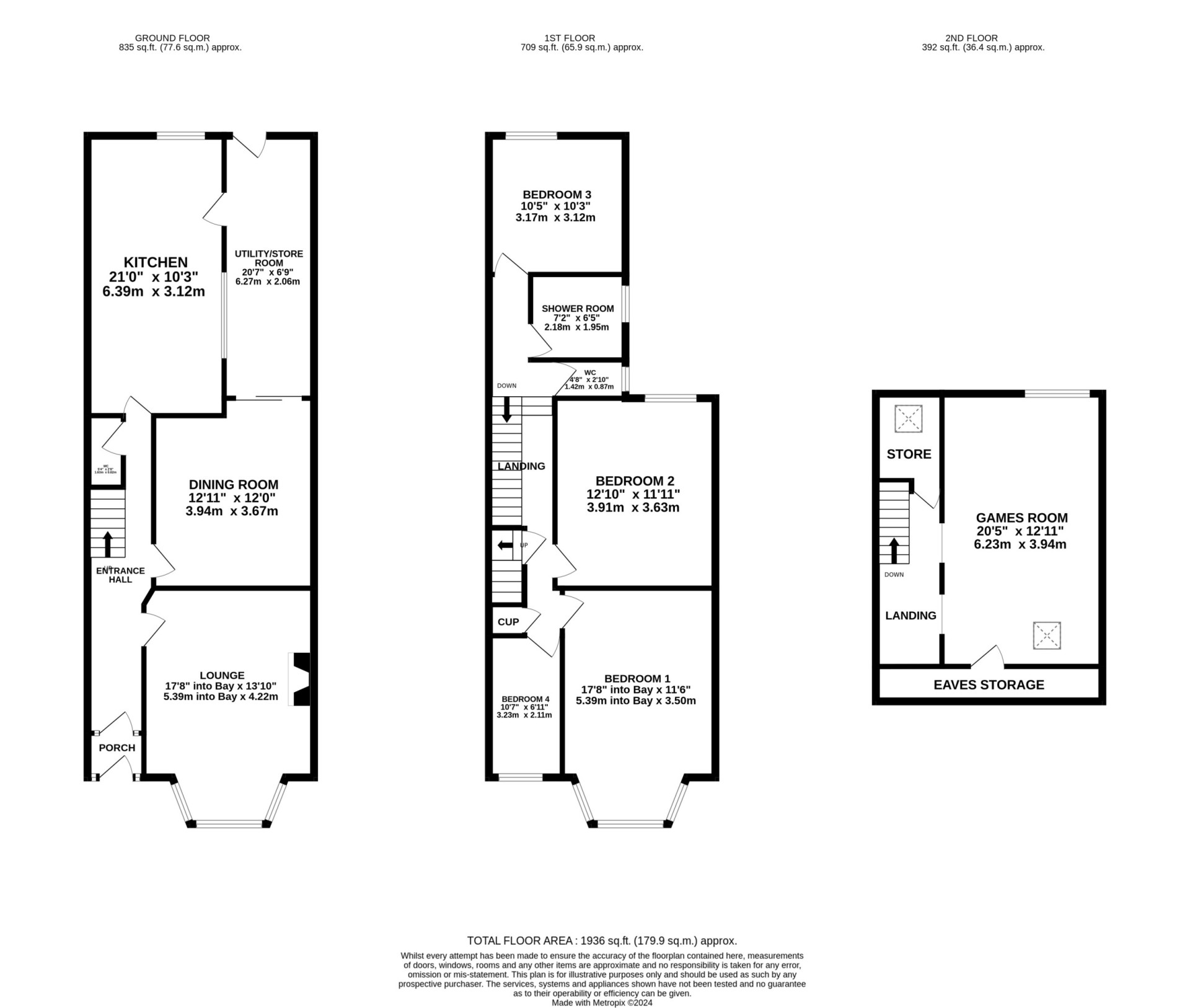 Floorplan — 60 Royal Avenue, Onchan, IM3 1LB.
