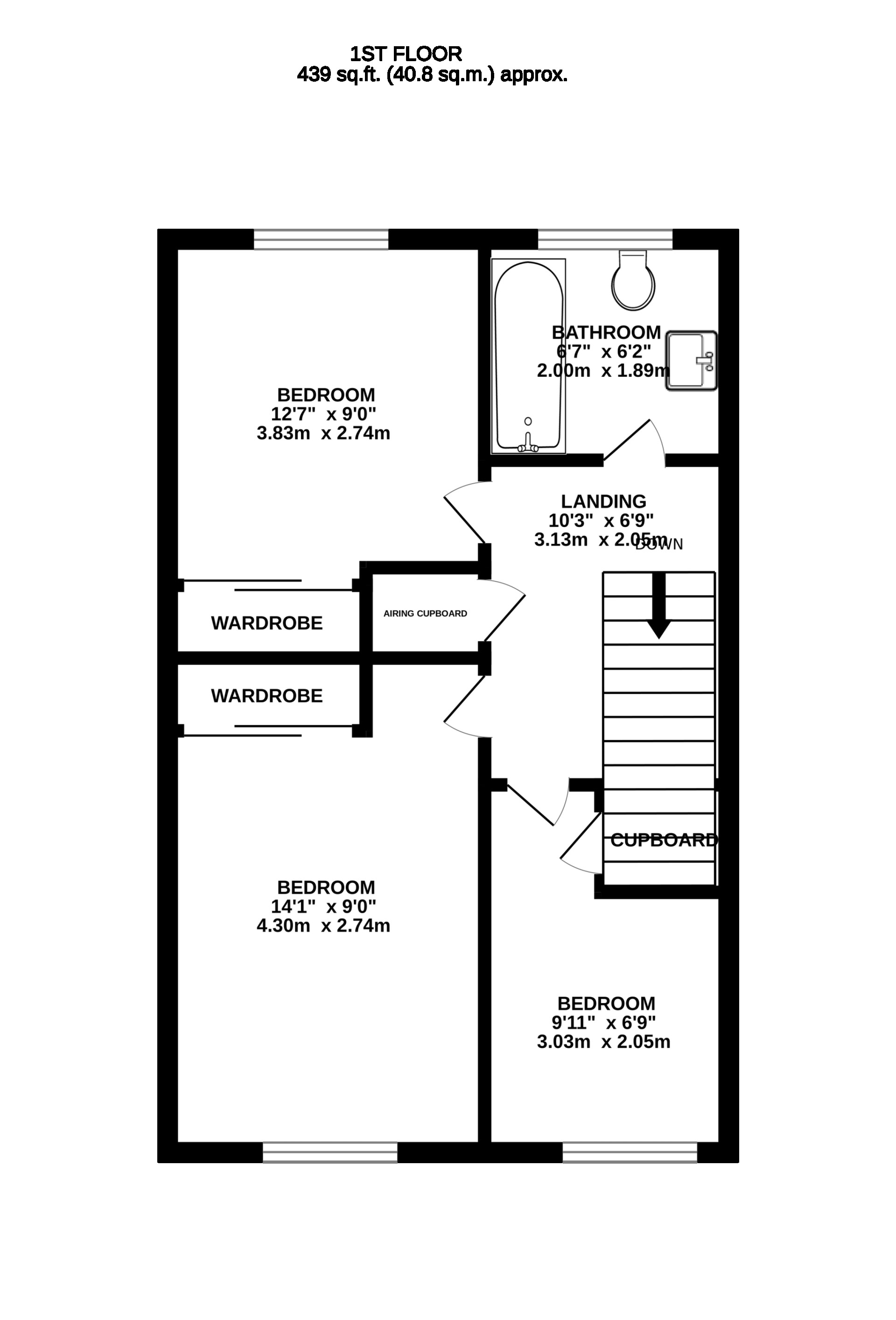 Floorplan — 19 Auldyn Walk, Ramsey, IM8 2TN.