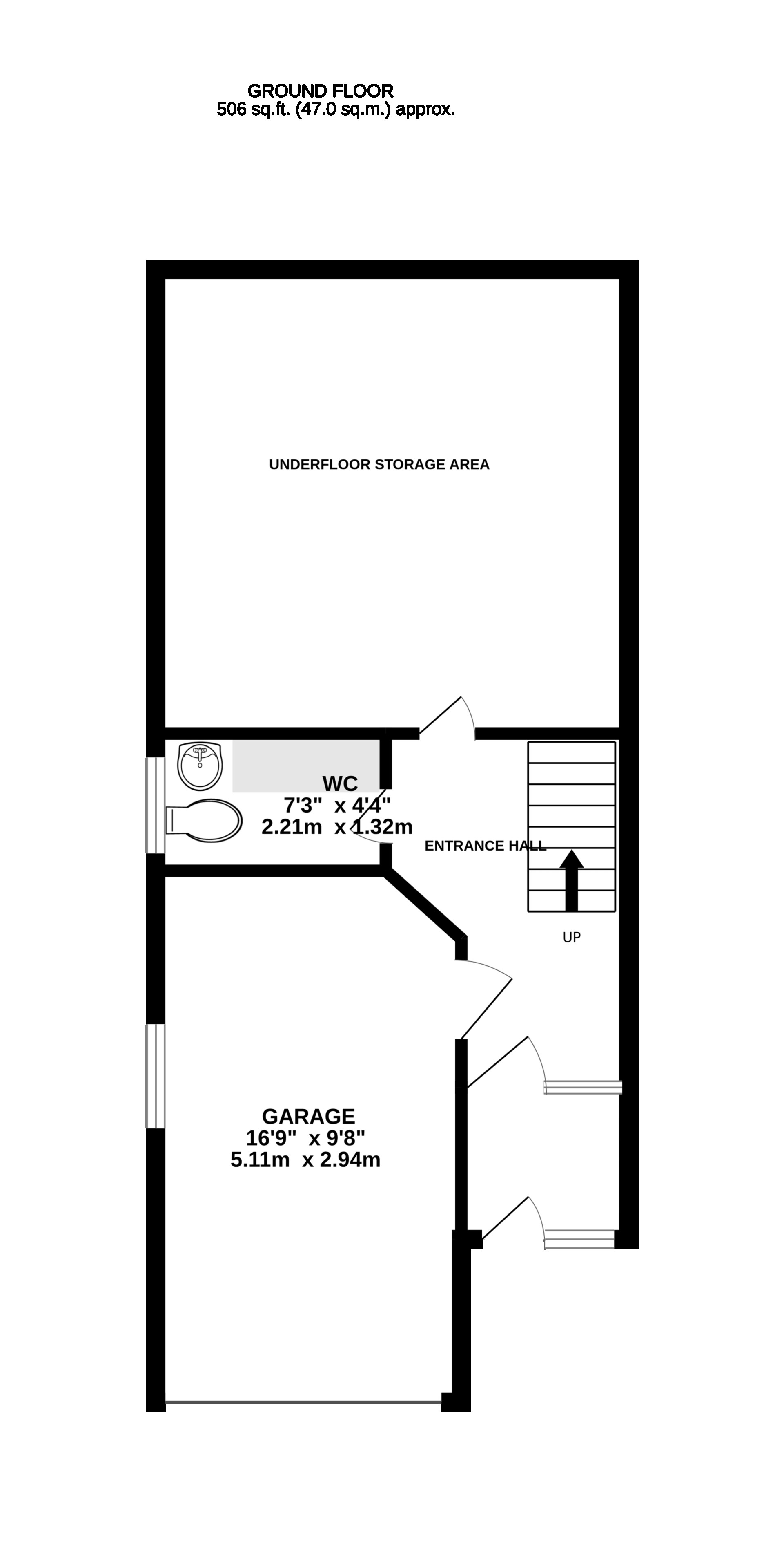 Floorplan — 1 Marine Gardens, Ramsey, IM8 1EN.