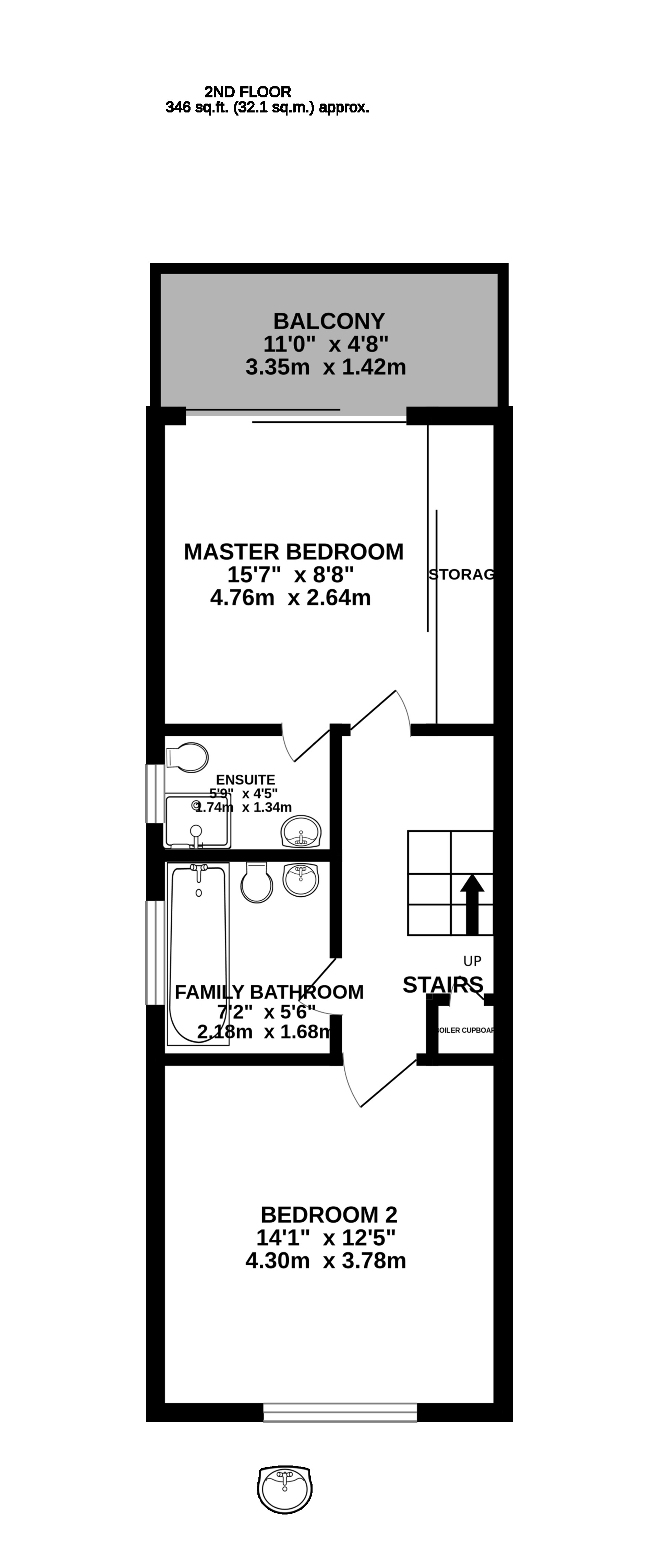 Floorplan — 1 Marine Gardens, Ramsey, IM8 1EN. — Plan 3 of 4
