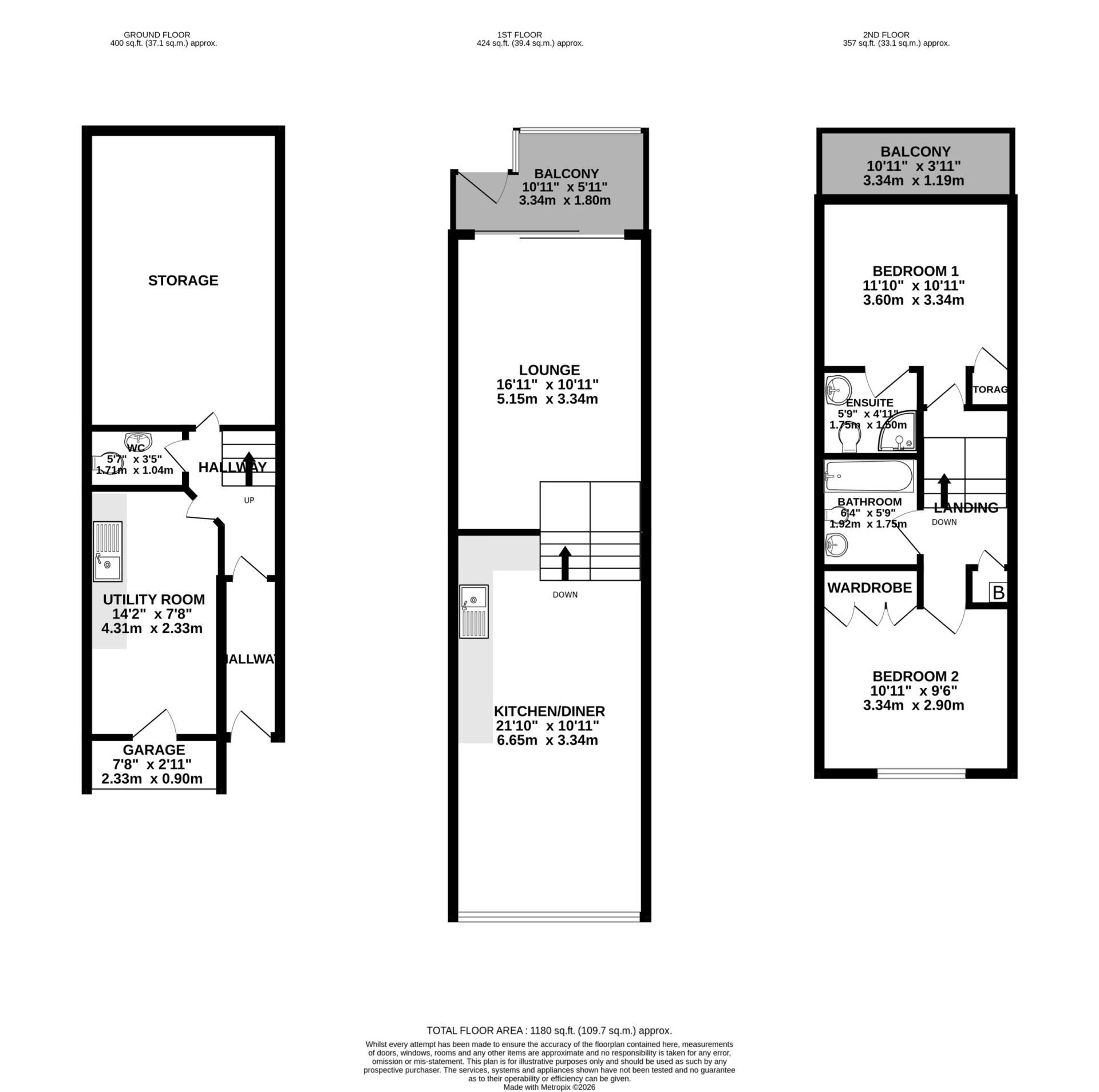 Floorplan — 9 Marine Gardens, Ramsey, IM8 1EN.