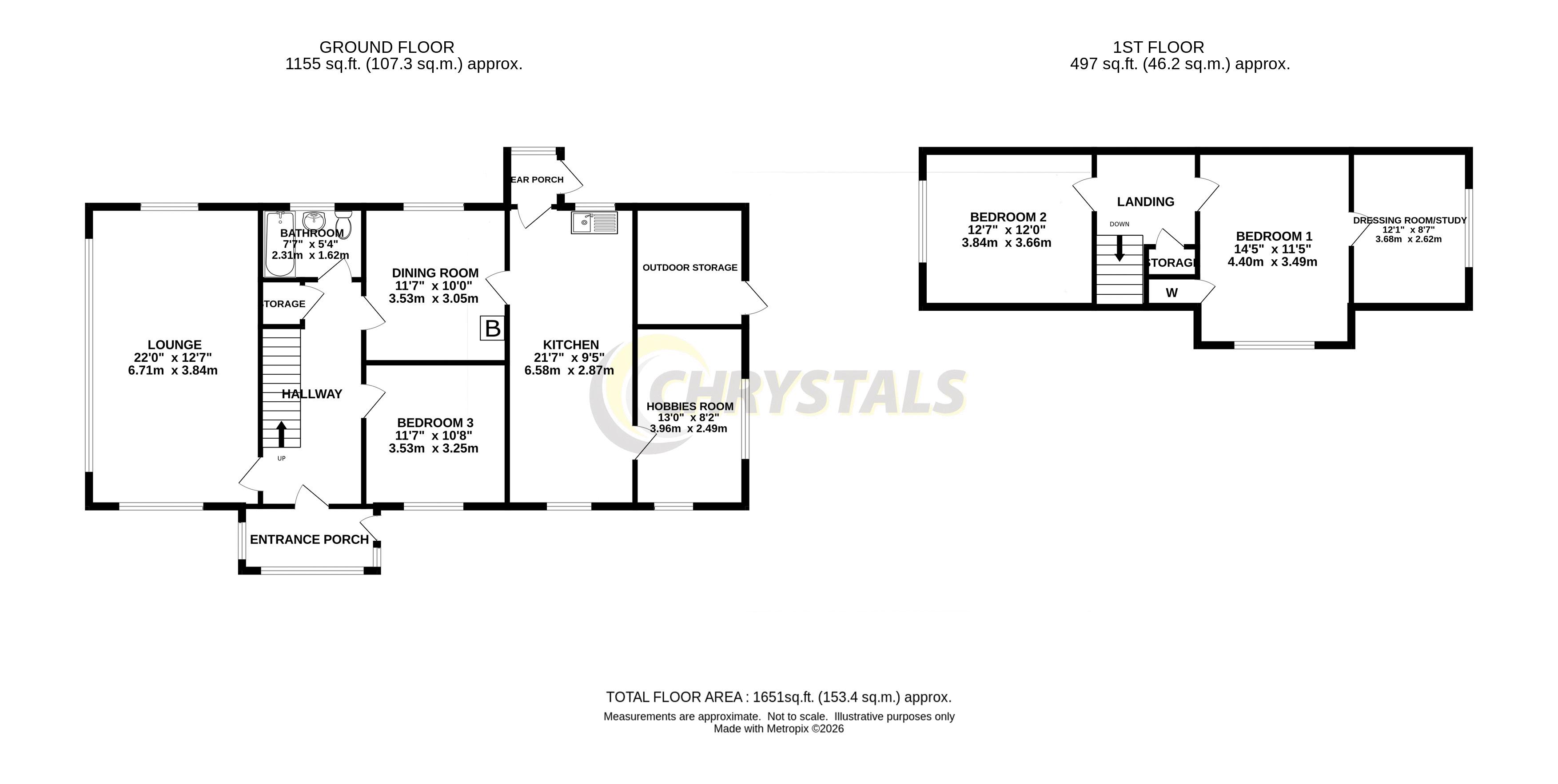 Floorplan — Reayrt Marrey, Garth Avenue Surby, Port Erin IM9 6QU.