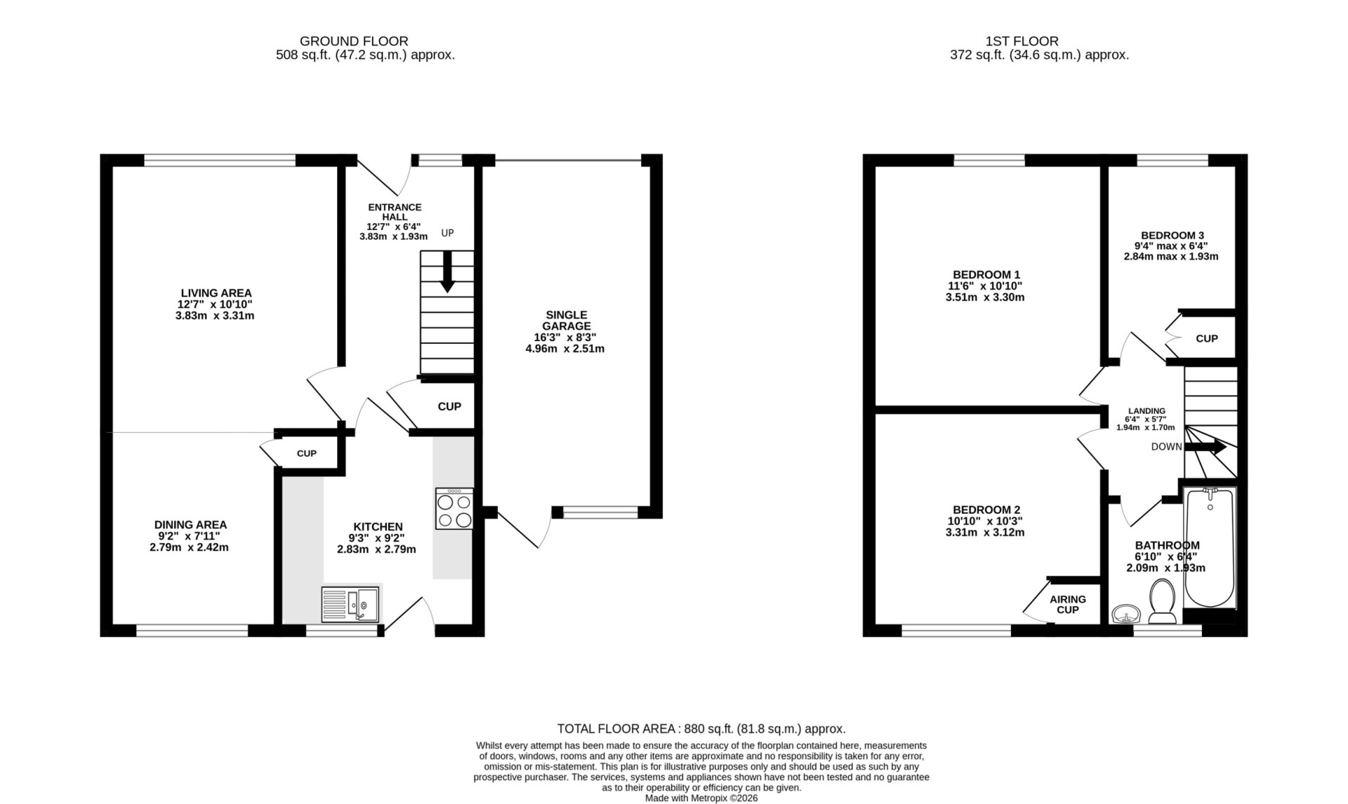 Floorplan — 56 Derwent Drive, Lakeside Gardens, Onchan, IM3 2DA.