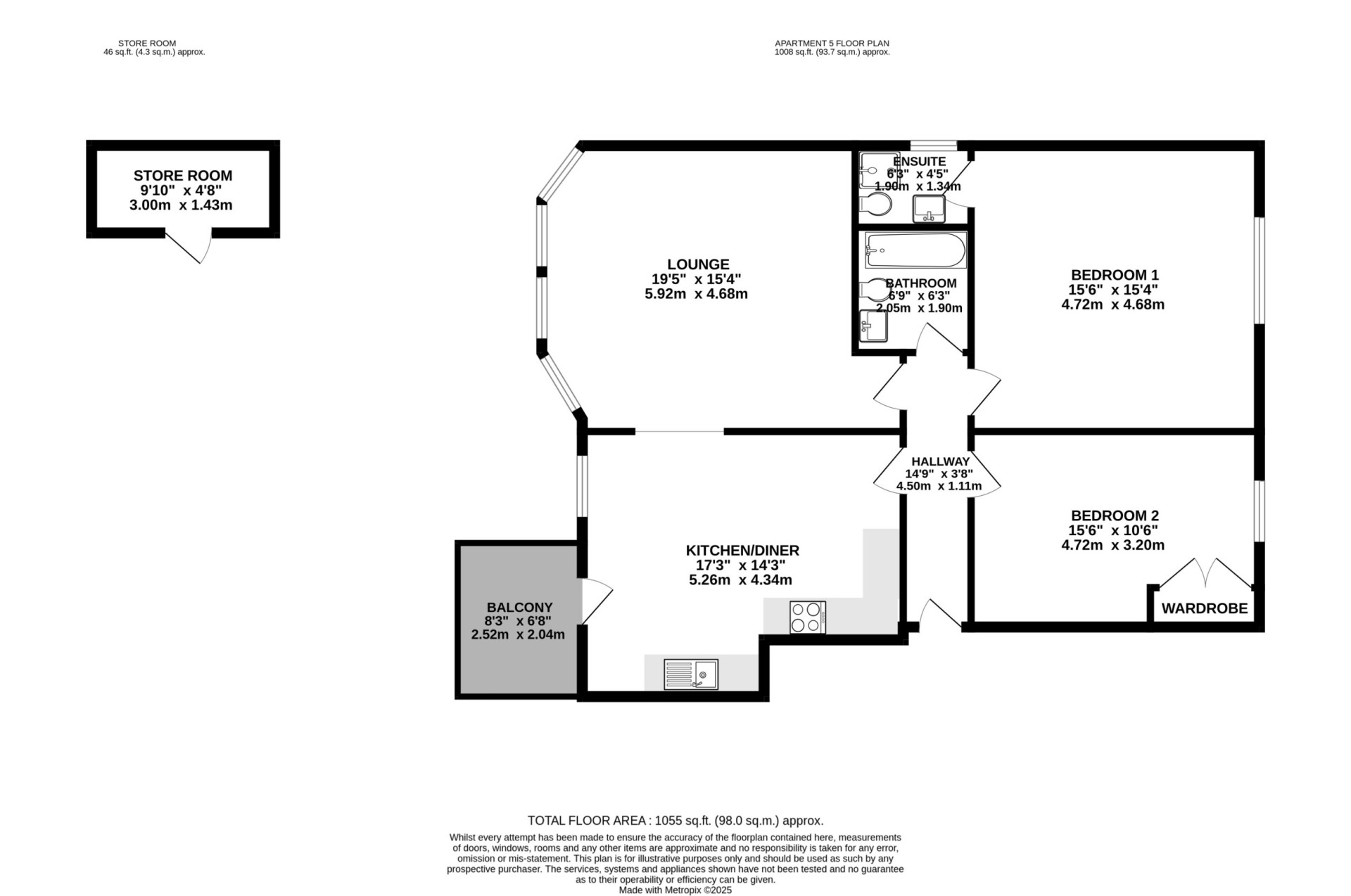 Floorplan — 5, The Waterfront, Mooragh Promenade, Ramsey, IM8 3AW.