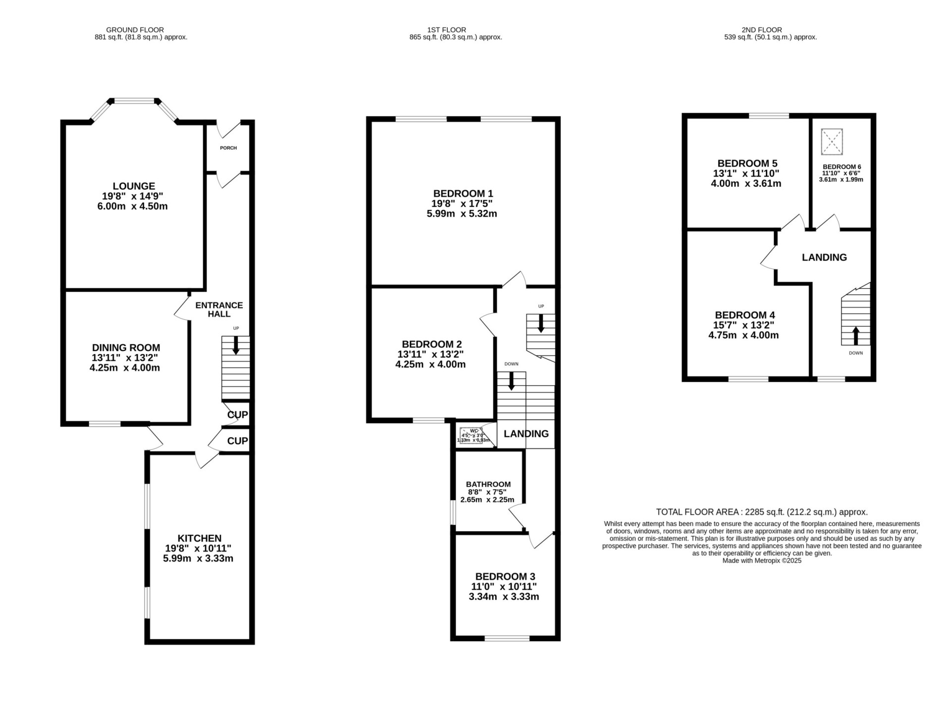 Floorplan — 3 Queens Avenue, Douglas, IM1 4DA.