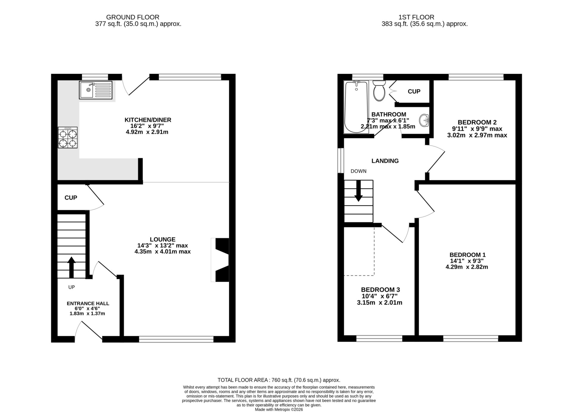 Floorplan — 99 Anagh Coar Road, Douglas, IM2 2BL.