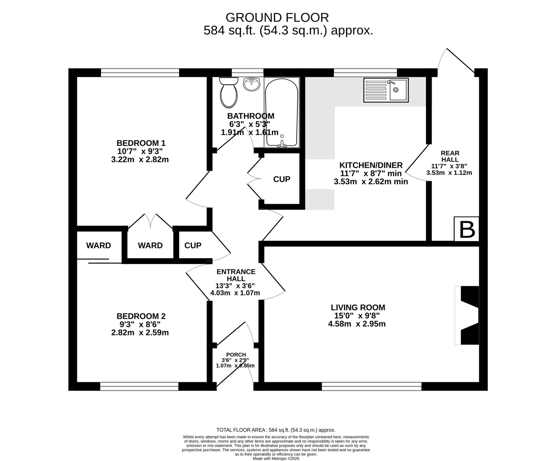 Floorplan — 65 Slieau Whallian Park, St. John's, IM4 3JN, St Johns.