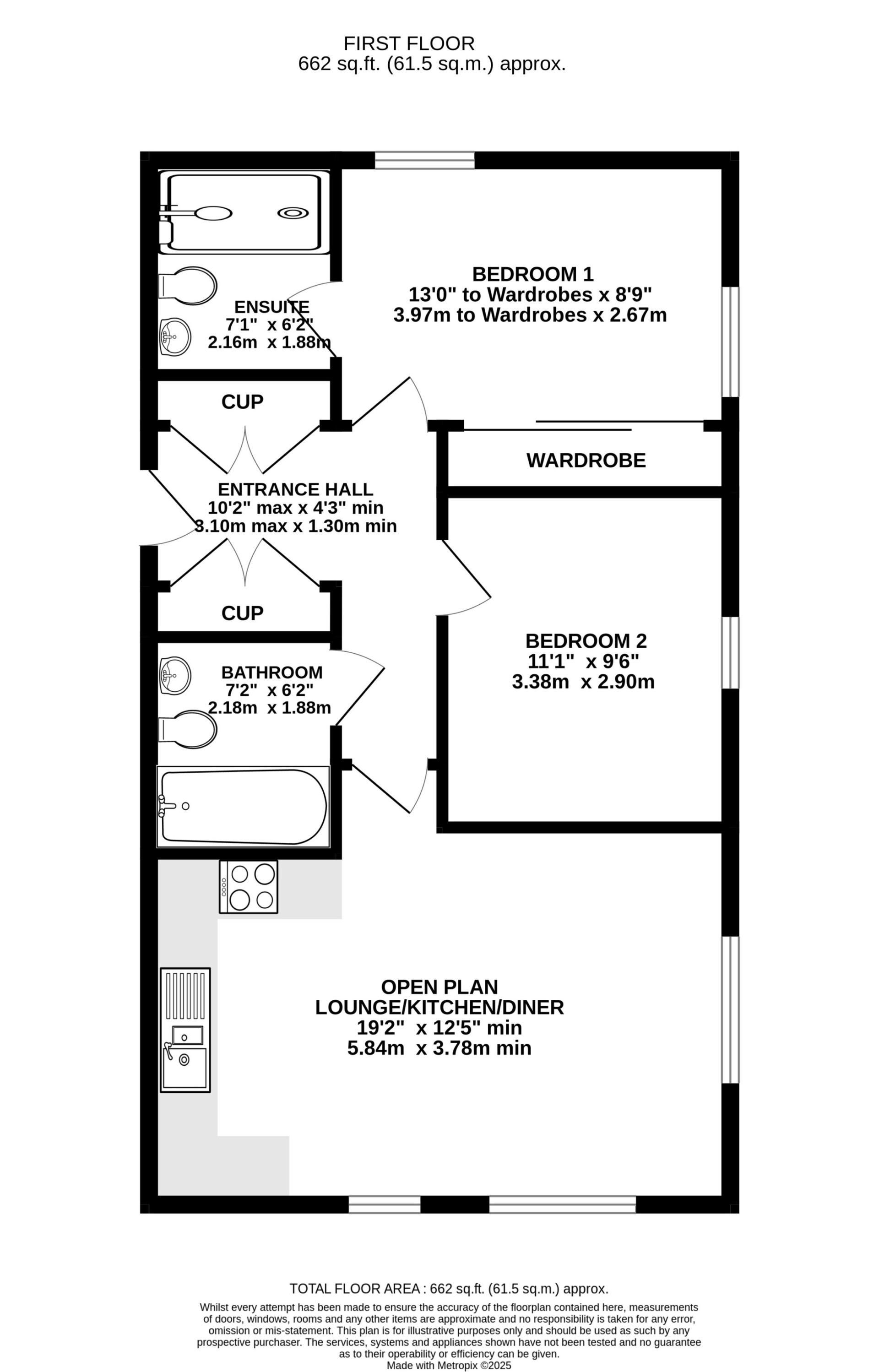 Floorplan — Apt. 5 Cringle Close, Reayrt Mie, Ballasalla, IM9 2BZ.