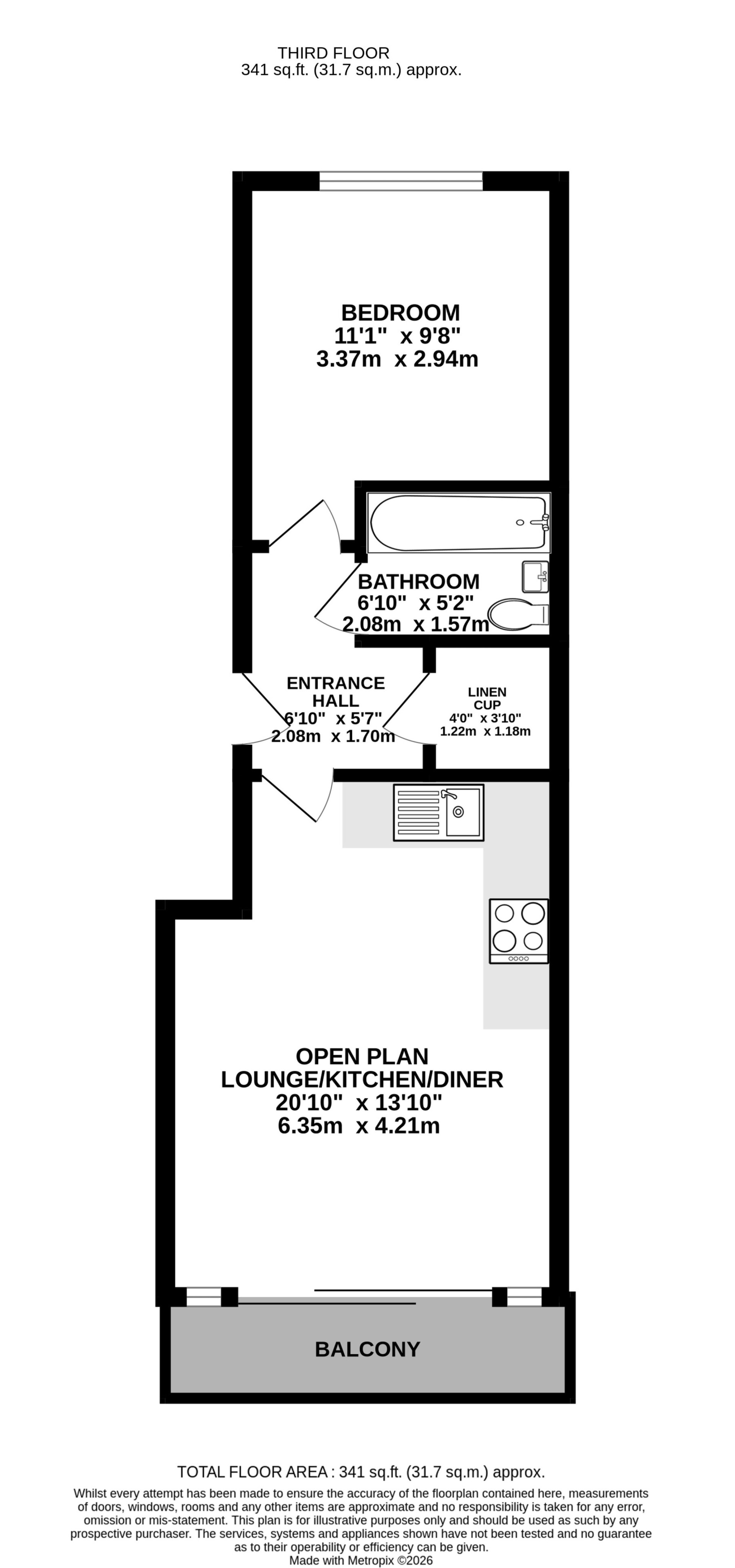 Floorplan — Apt. 11 Quay West, Bridge Road, Douglas, IM1 5AG.