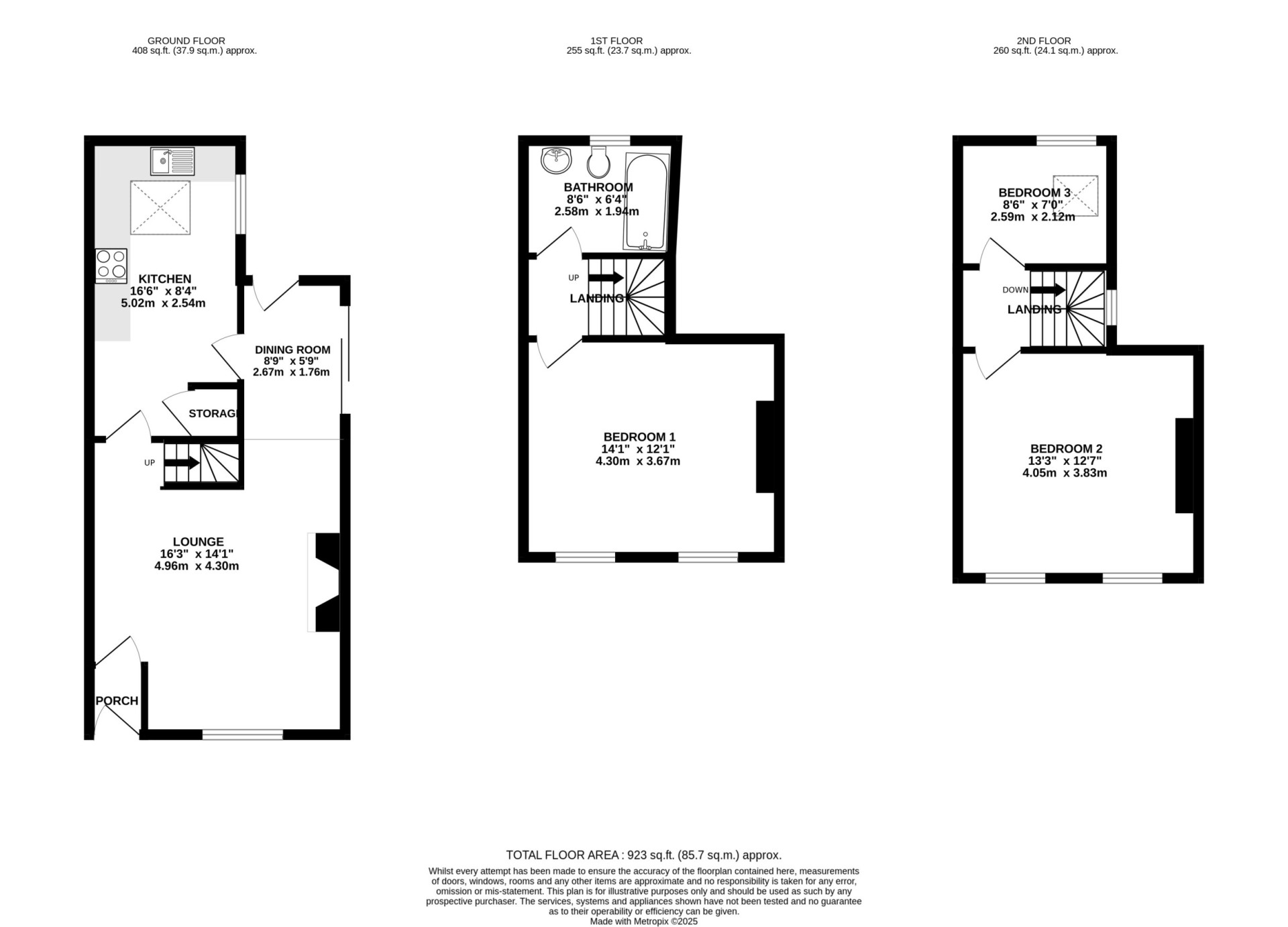 Floorplan — 3 College Street, Ramsey, IM8 1JN.
