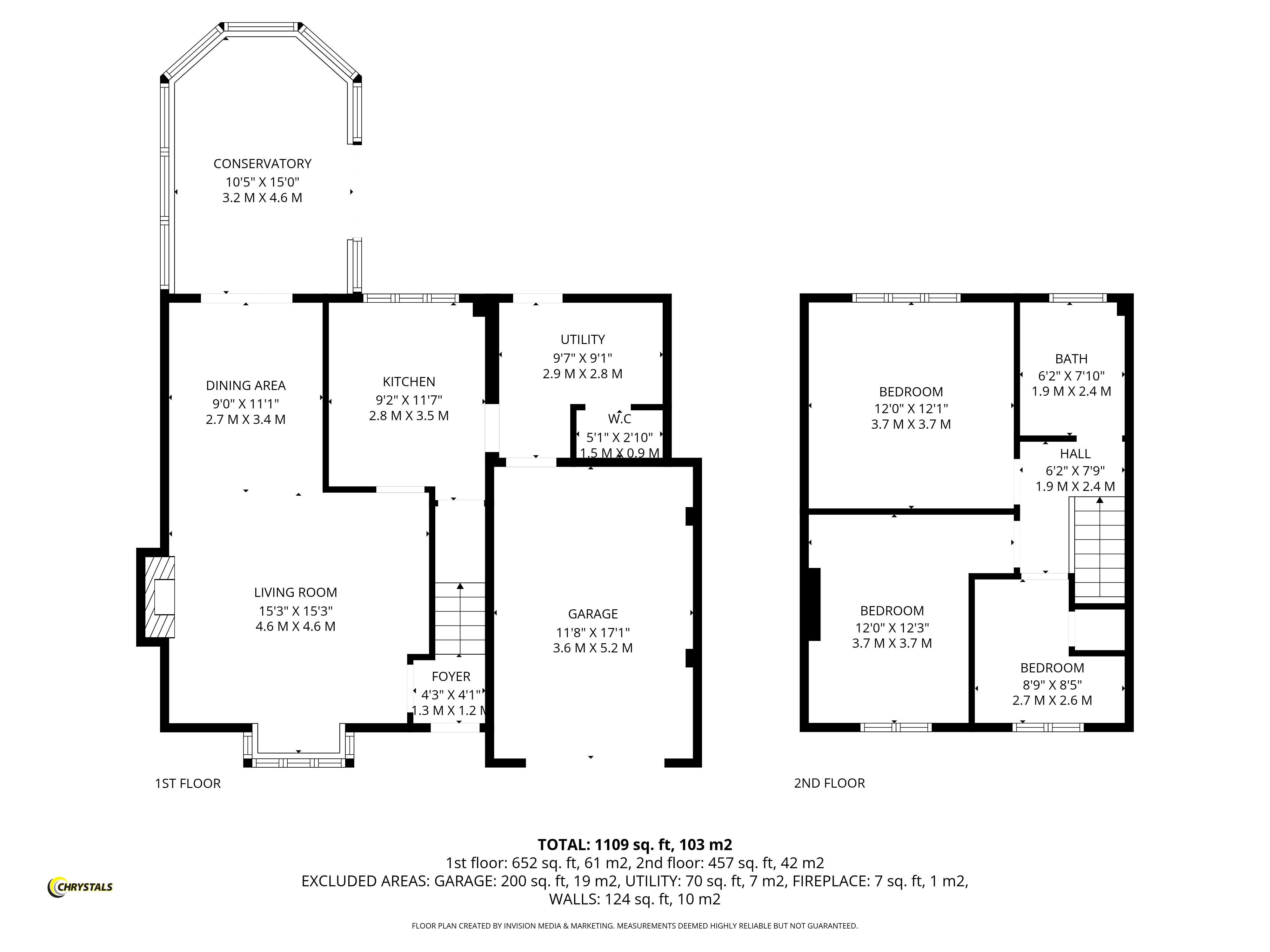 Floorplan — 31 Meadow Crescent, Douglas IM2 1NS.