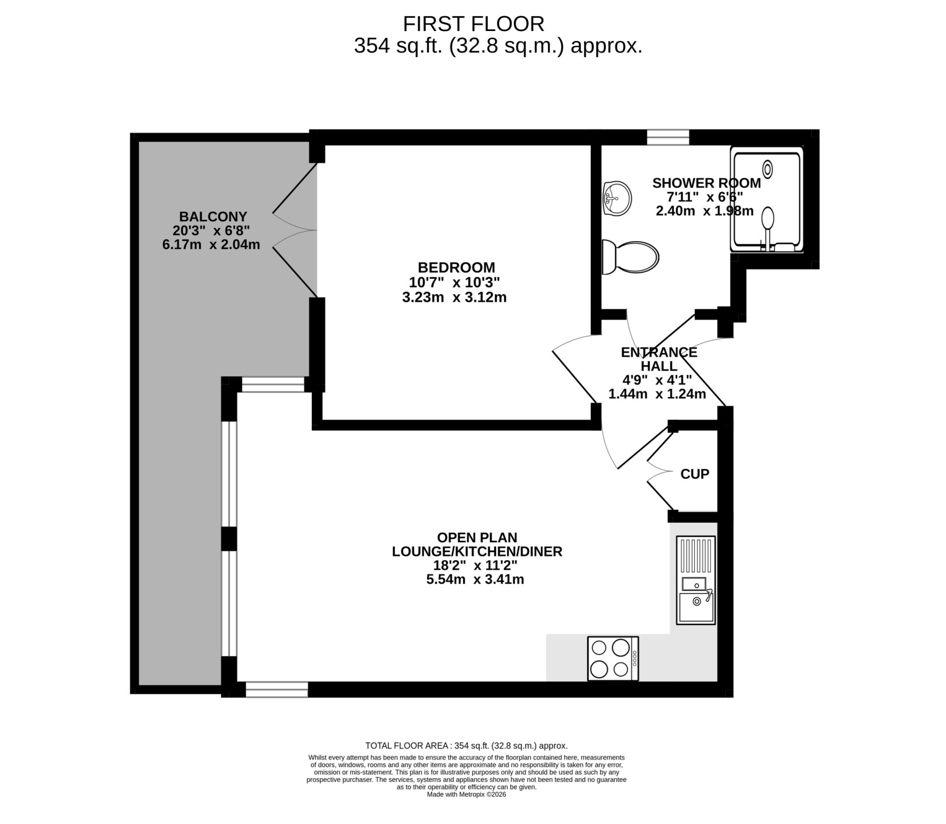 Floorplan — Apt. 4 Empress Apartments, Central Promenade, Douglas, IM2 4EE.