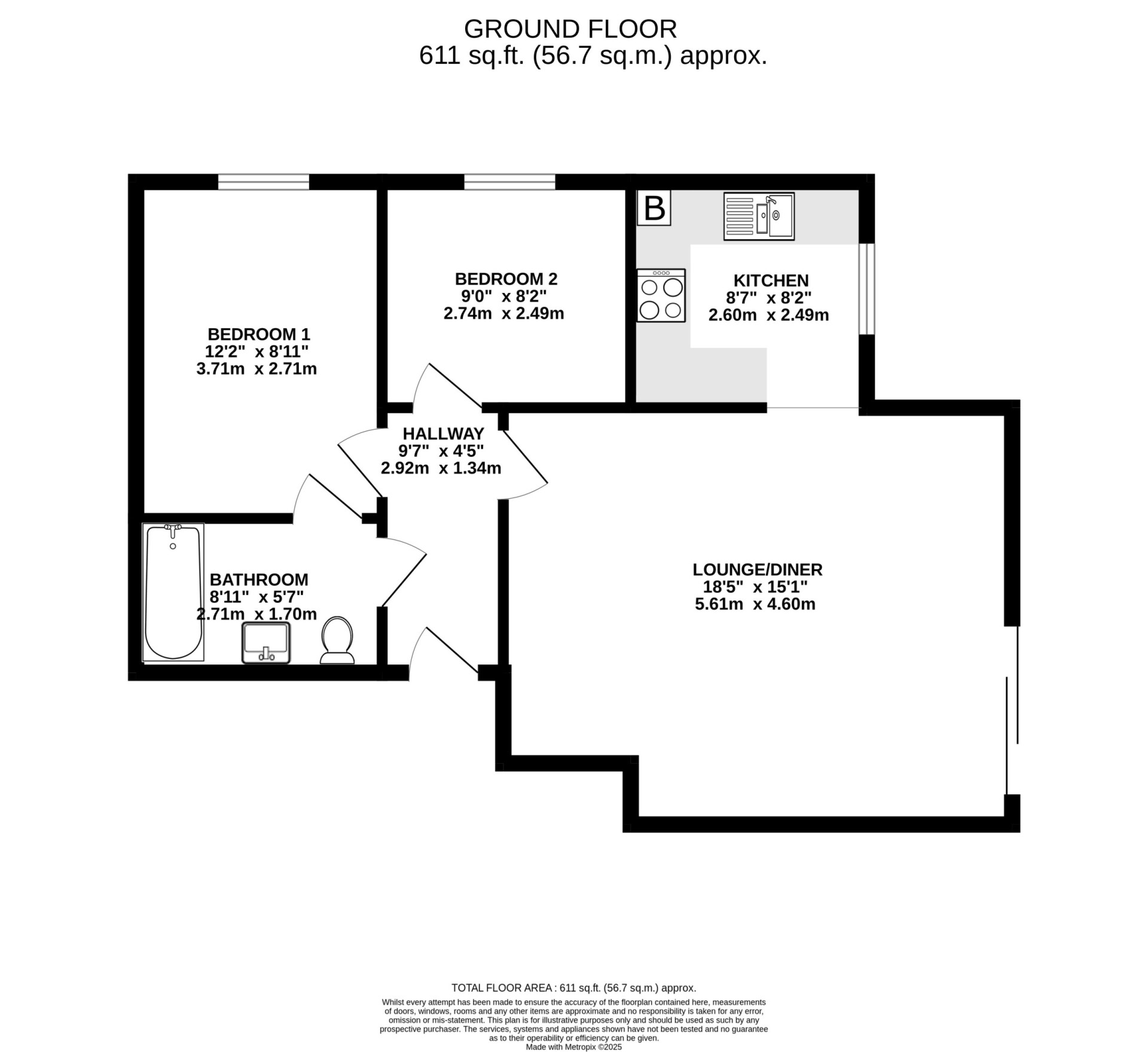 Floorplan — Apt. 4 Quay House Apartments, West Quay, Ramsey, IM8 1DD.