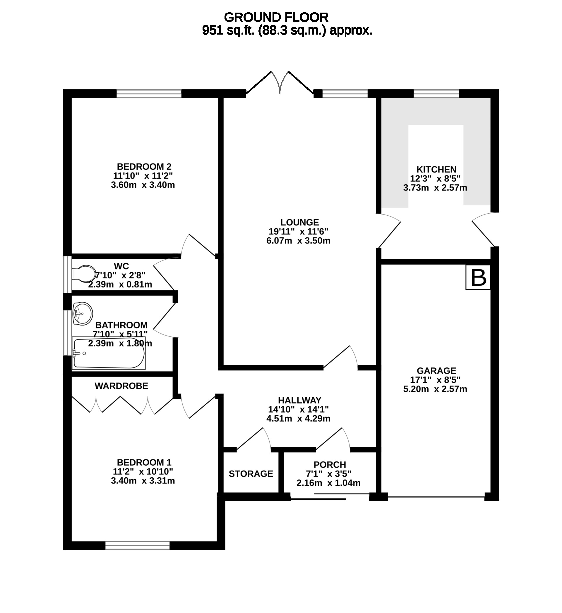 Floorplan — 8 Claughbane Avenue, Ramsey, IM8 2BE.