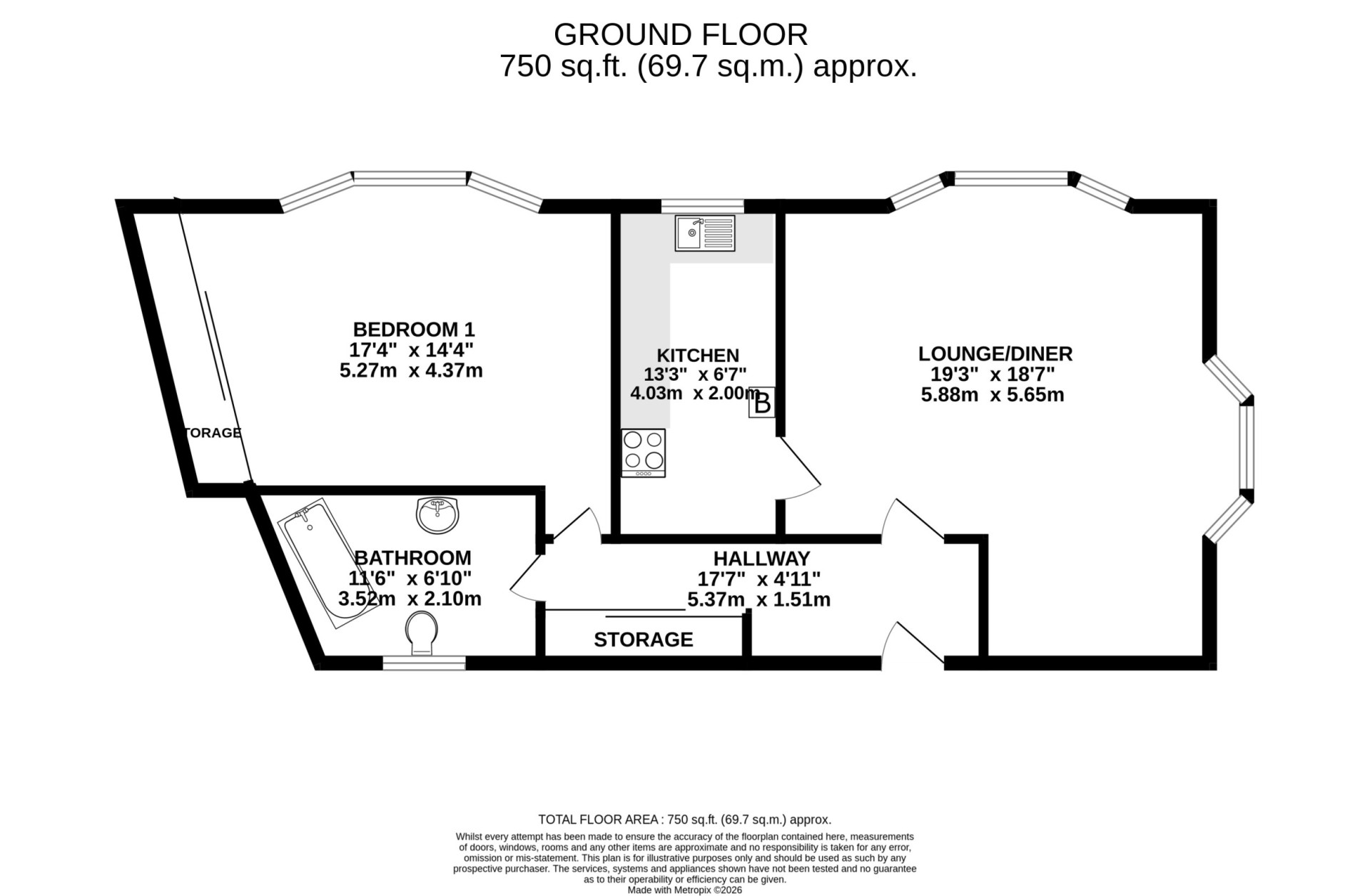 Floorplan — 20 St Paul's Mews, Ramsey, IM8 1ED.