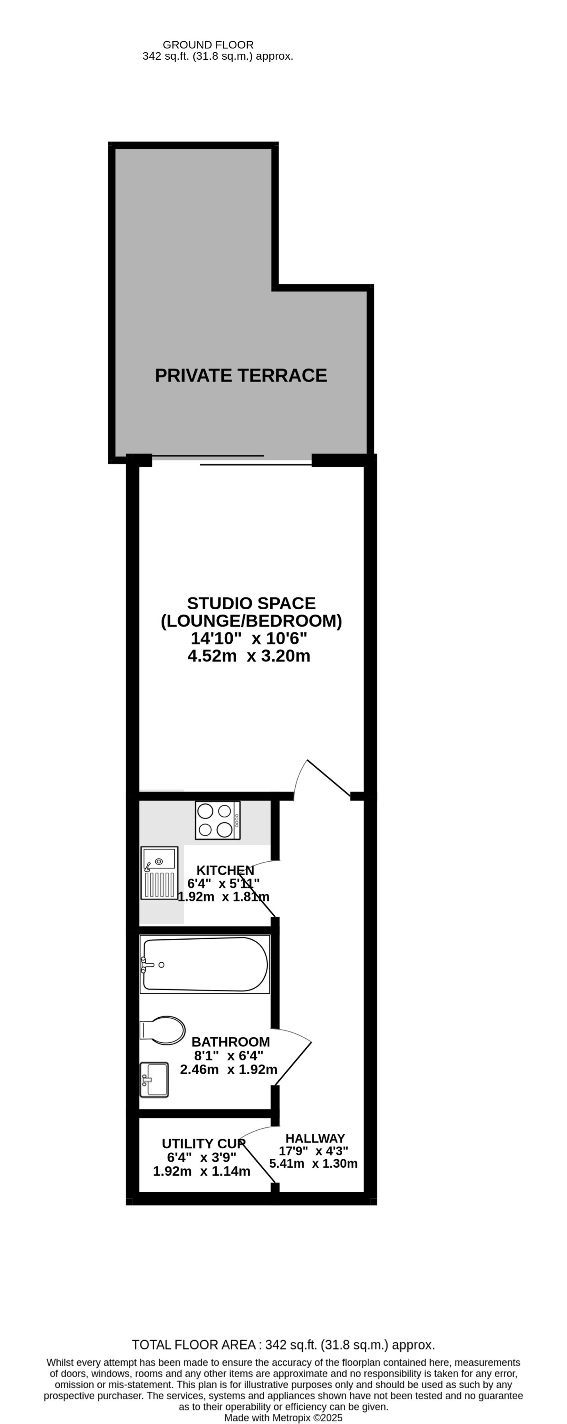 Floorplan — Apt. 15 Spectrum Apartments, Central Promenade, Douglas, IM2 4LL.