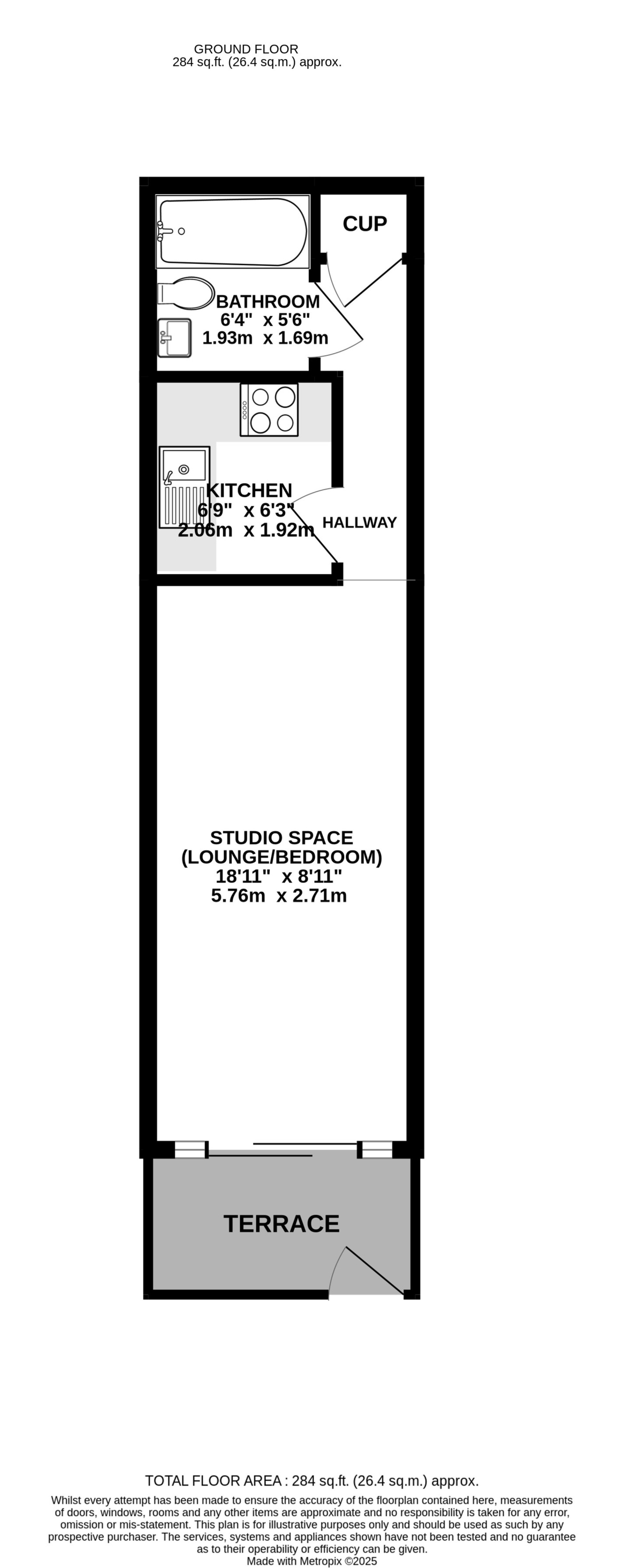 Floorplan — Apt. 14 Spectrum Apartments, Central Promenade, Douglas, IM2 4LL.