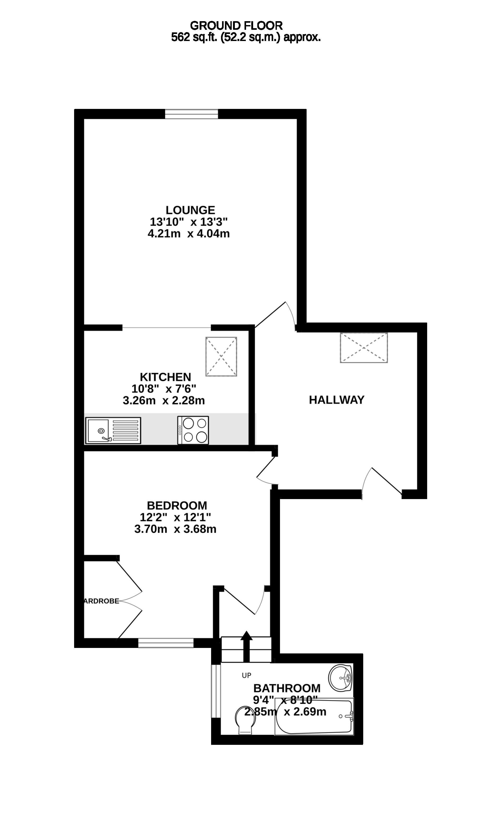 Floorplan — Apt. 6 Holmleigh, Brookhill Road, Ramsey, IM8 2HY.