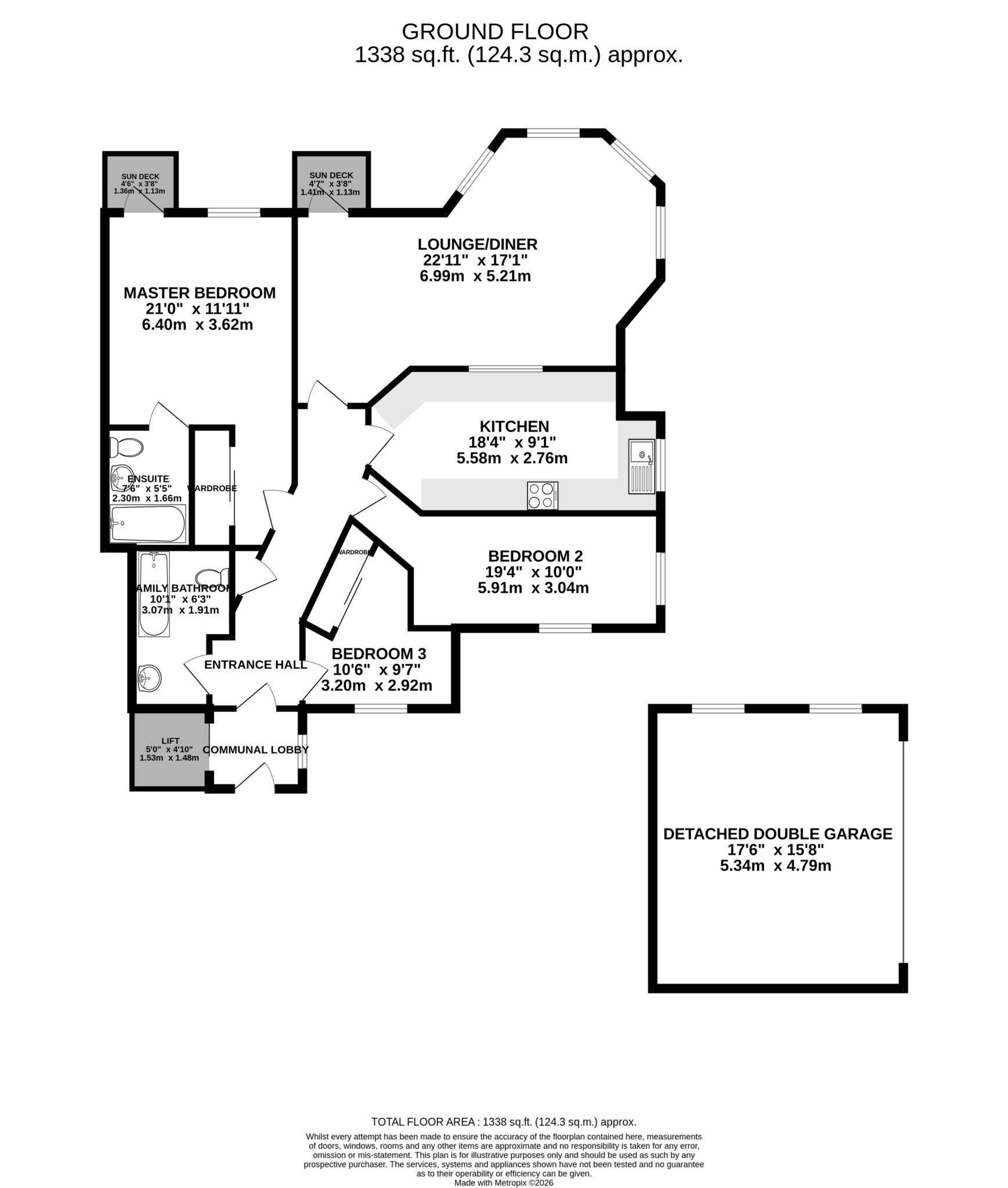 Floorplan — Apartment 4, Snaefell House The Promenade, Port Erin.