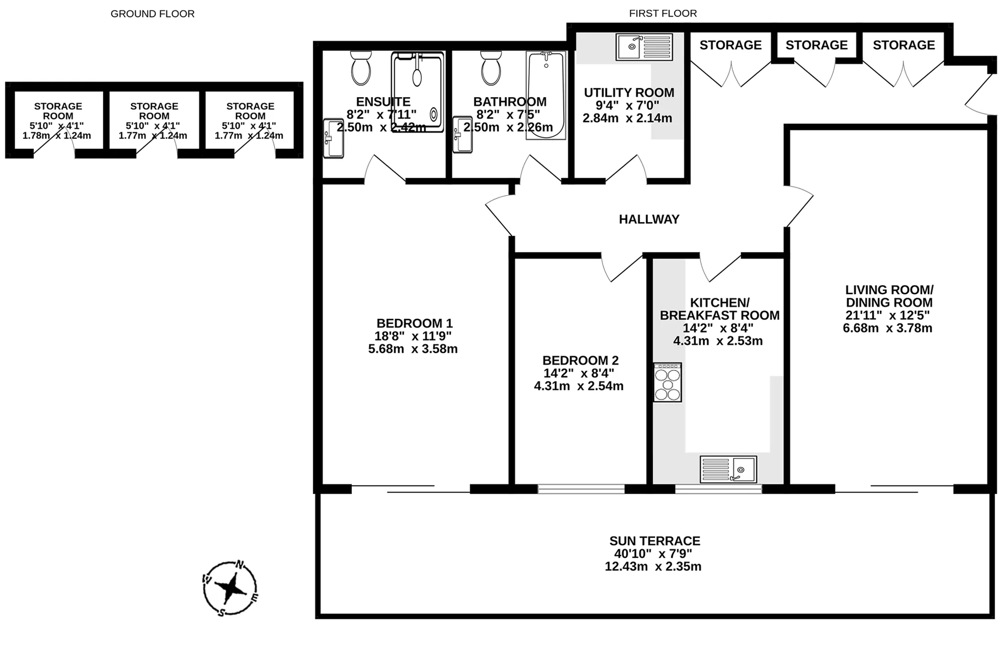 Floorplan — 23 King Edward Bay Apartments, Sea Cliff Road, Onchan.