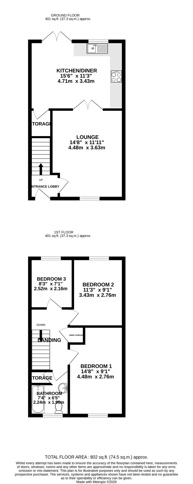 Floorplan — 59 Ballacottier Meadow, Douglas.