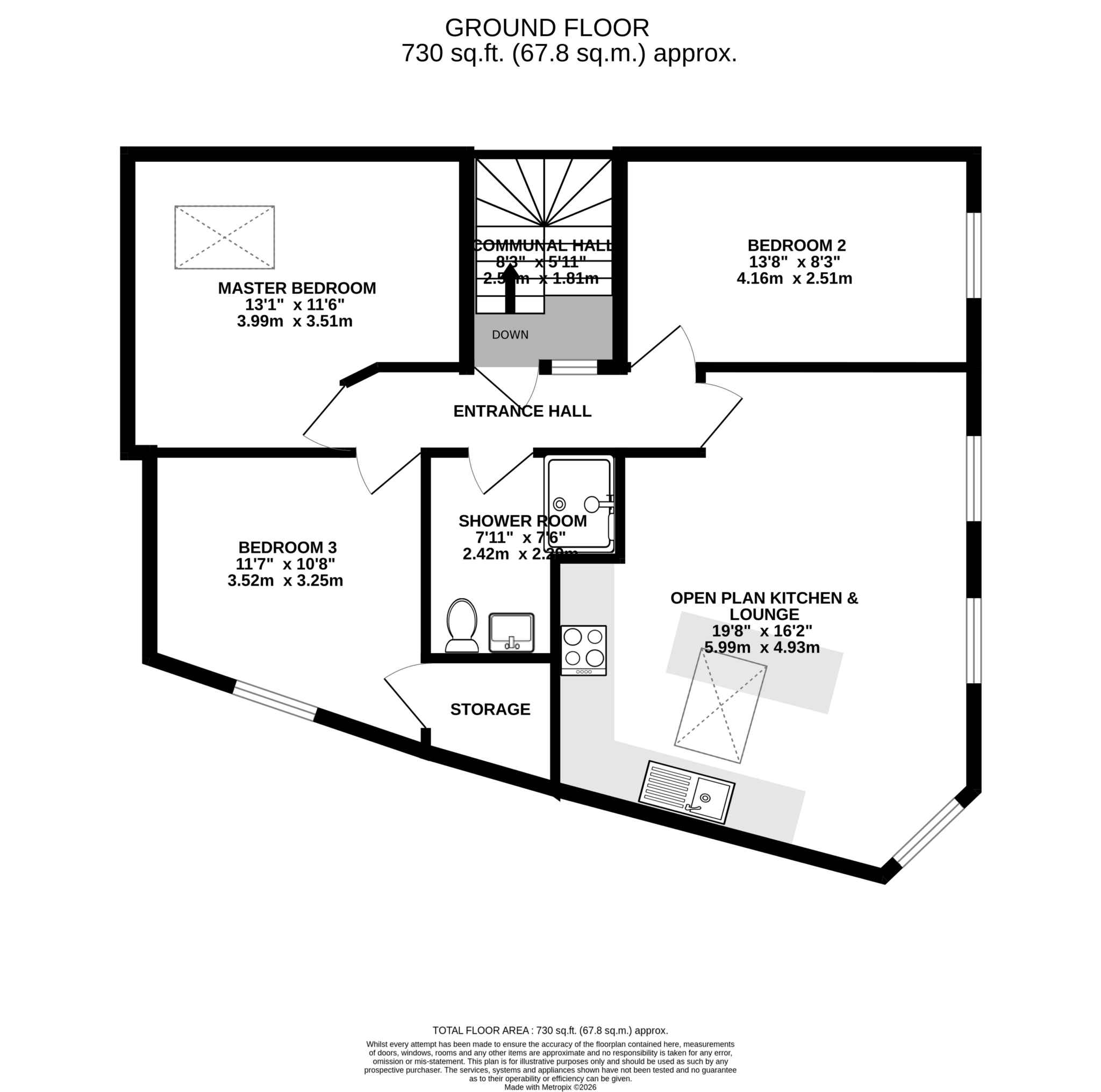 Floorplan — Apartment 4, Seacliffe House, Port St Mary.