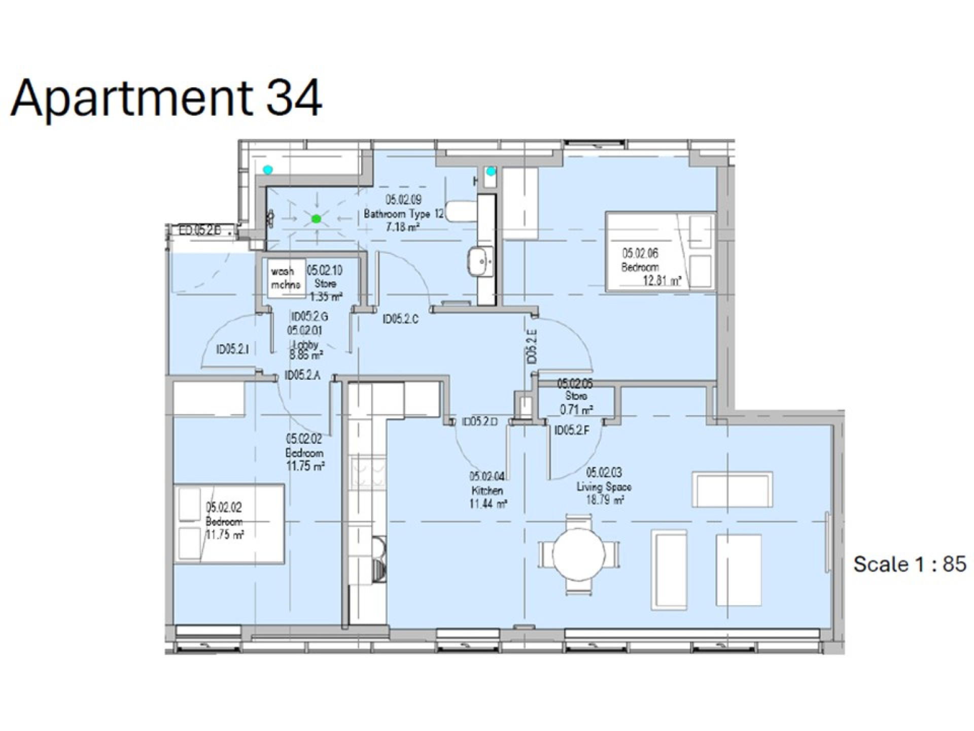Floorplan — Apt. 34 Thie Clag, Westmoreland Road, Douglas, IM1 4AJ.
