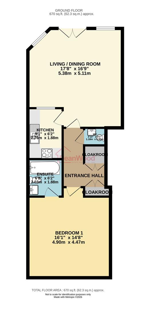 Floorplan — 16 Century Court, Queens Promenade, Douglas, Isle of Man.