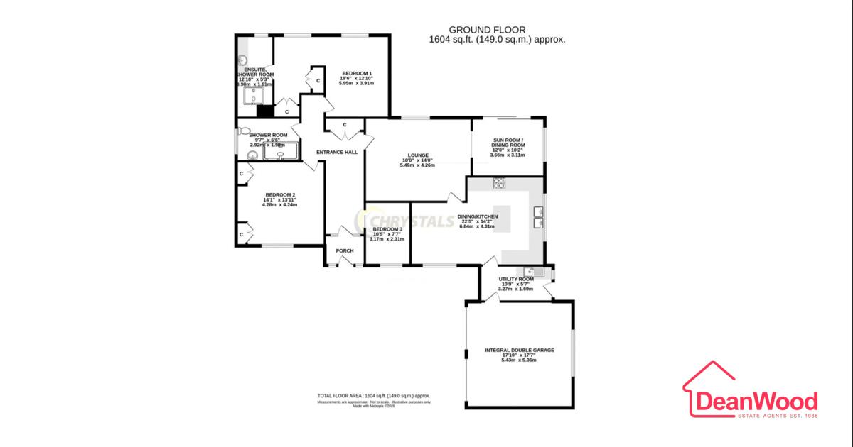 Floorplan — 2 Homefield Park, Ballasalla, Isle Of Man.