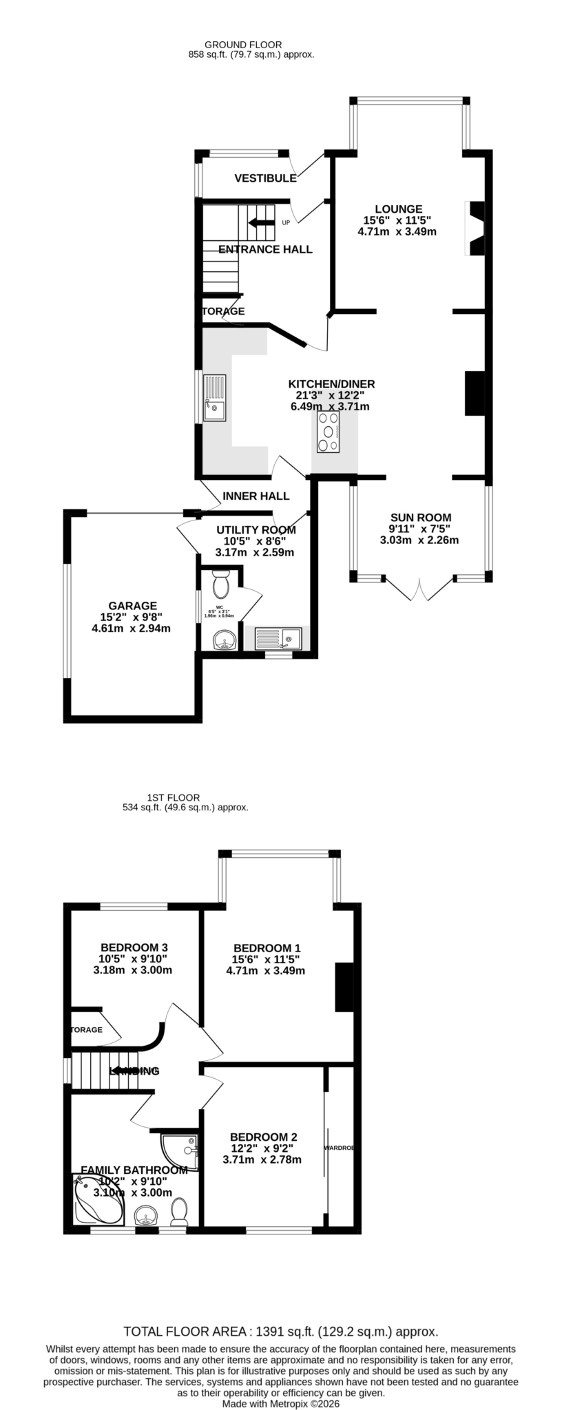 Floorplan — Injebreck, 20 Woodlea Villas, Crosby.