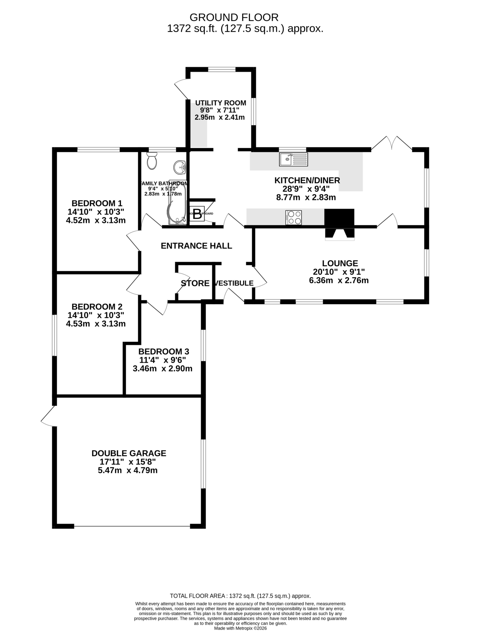 Floorplan — 5 Moaney Quill Close, Lonan, Laxey.