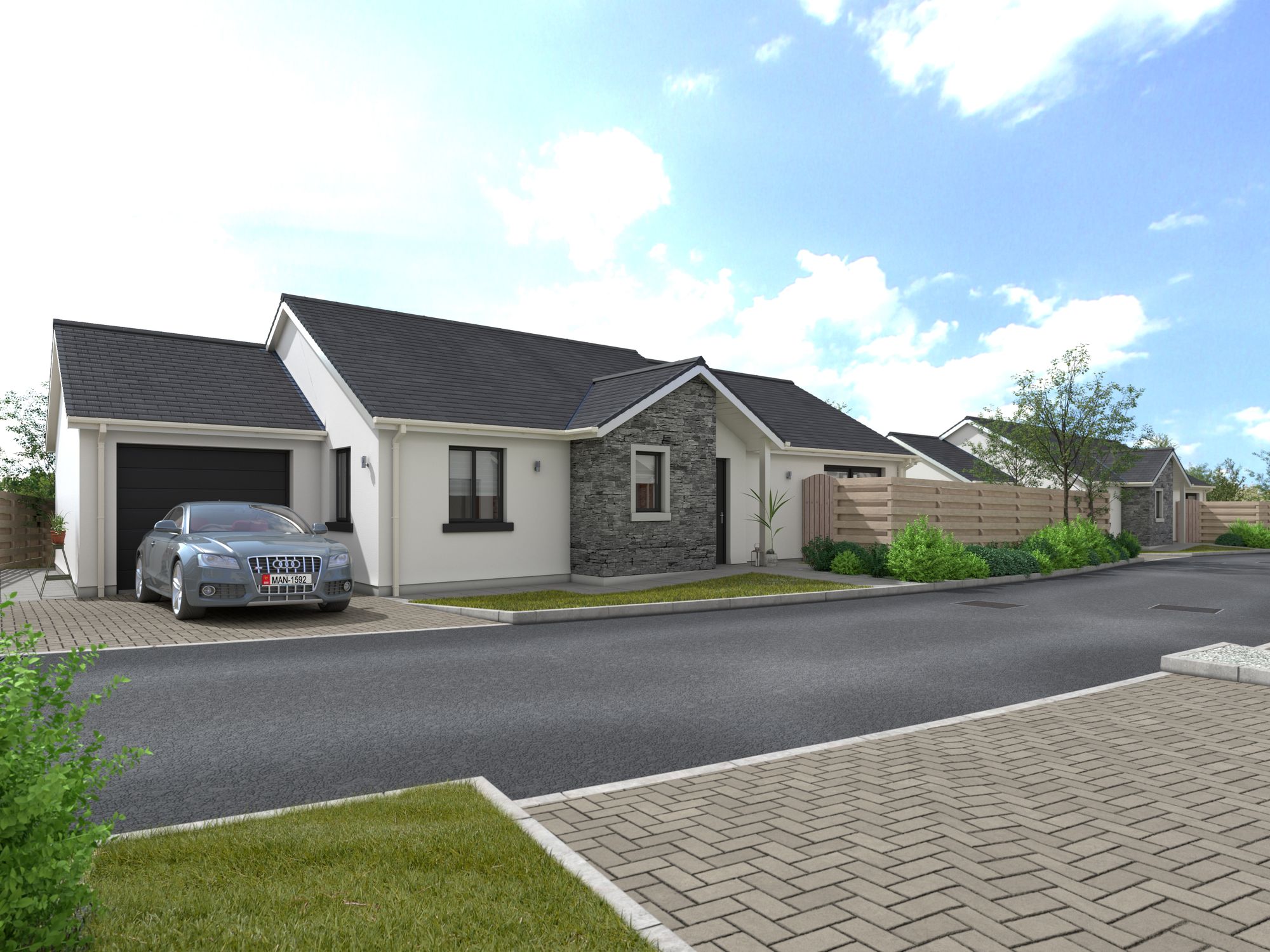 3 bed detached bungalow for sale in Plot 31 Oatlands Andreas. — Photo 1 of 3