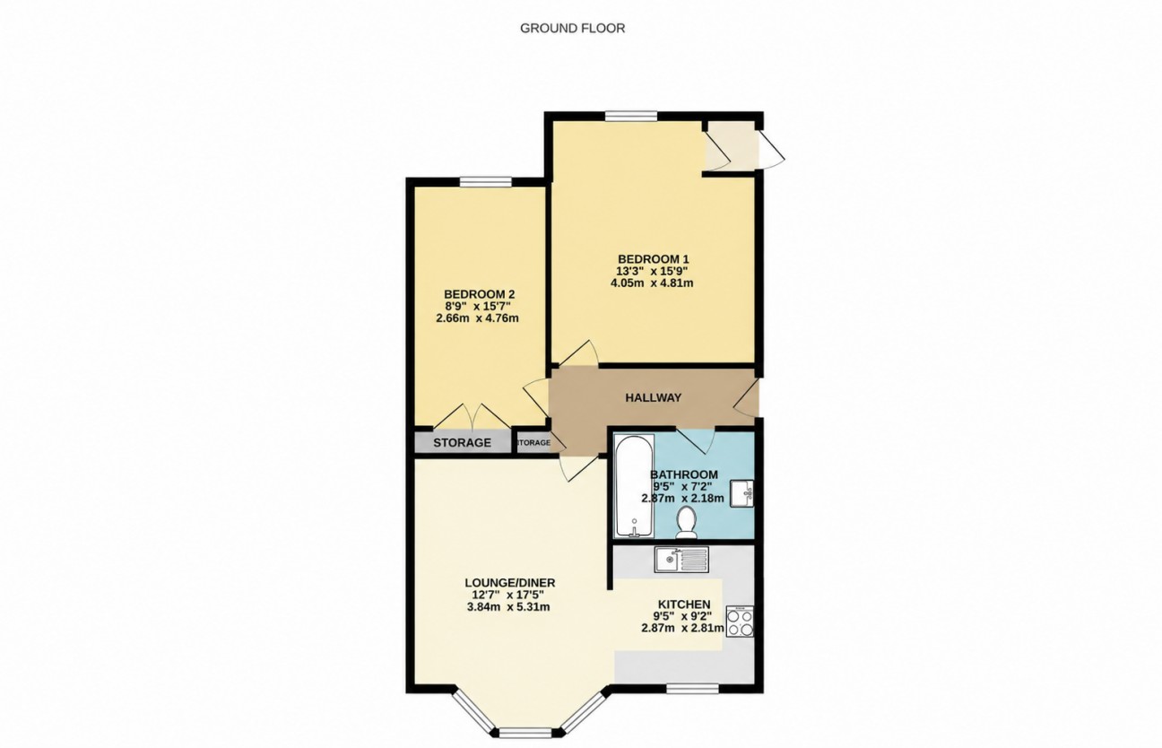 Floorplan — 36 Piccadilly Court, Queens Promenade, Isle of Man, IM2 4NS, Douglas.