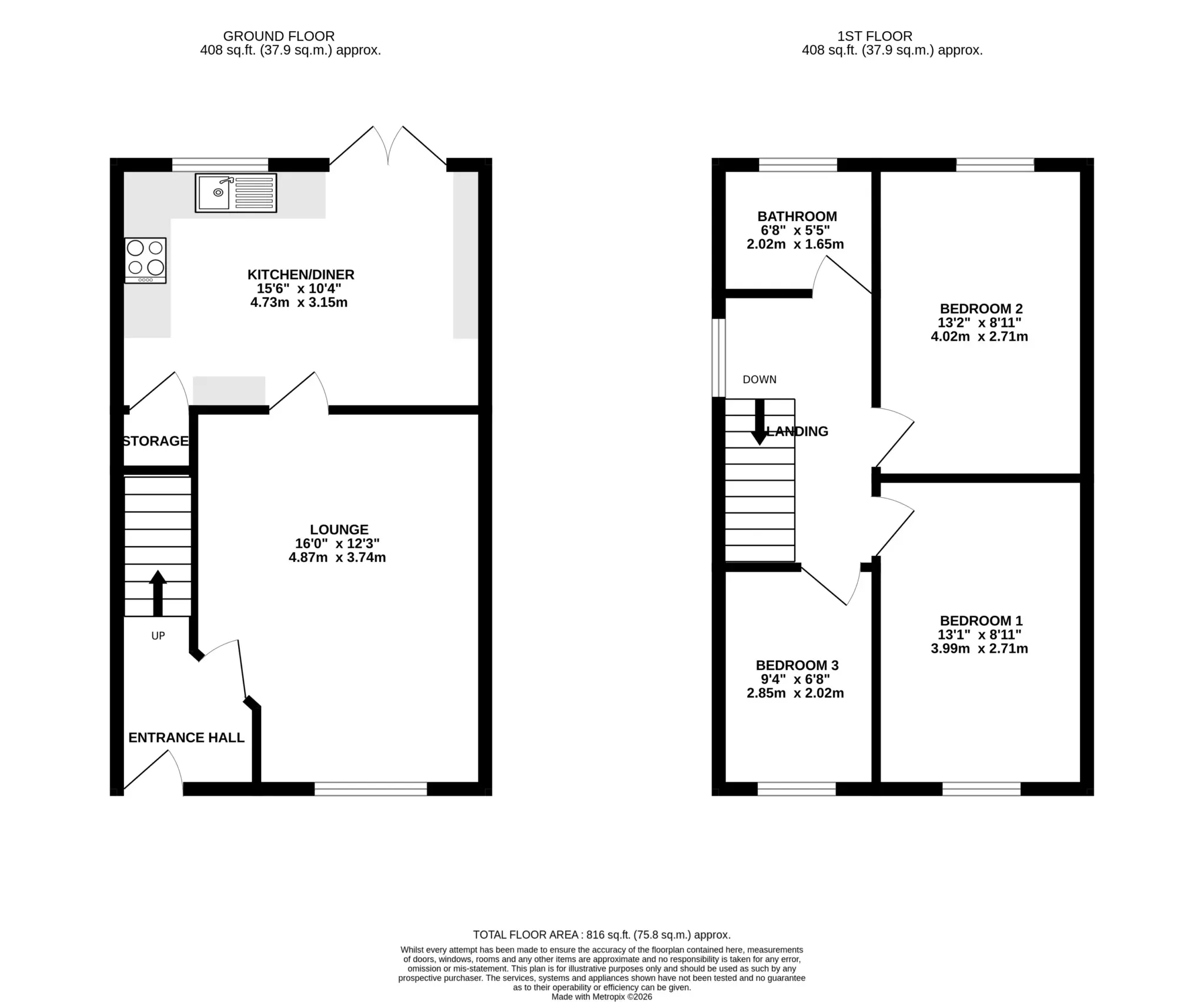 Floorplan — 5 Ballanawin, Douglas.