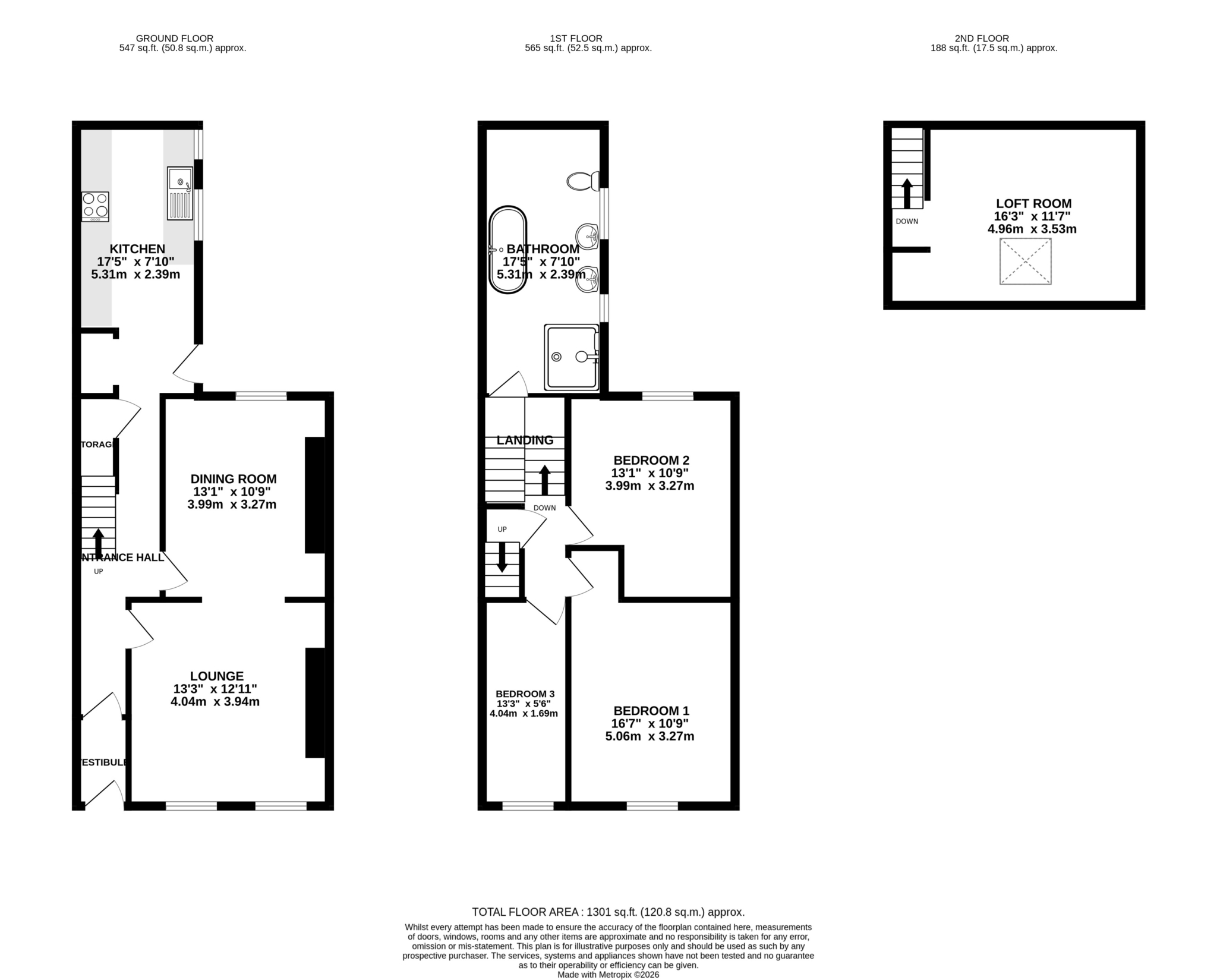 Floorplan — 7 Grafton Street, Douglas.