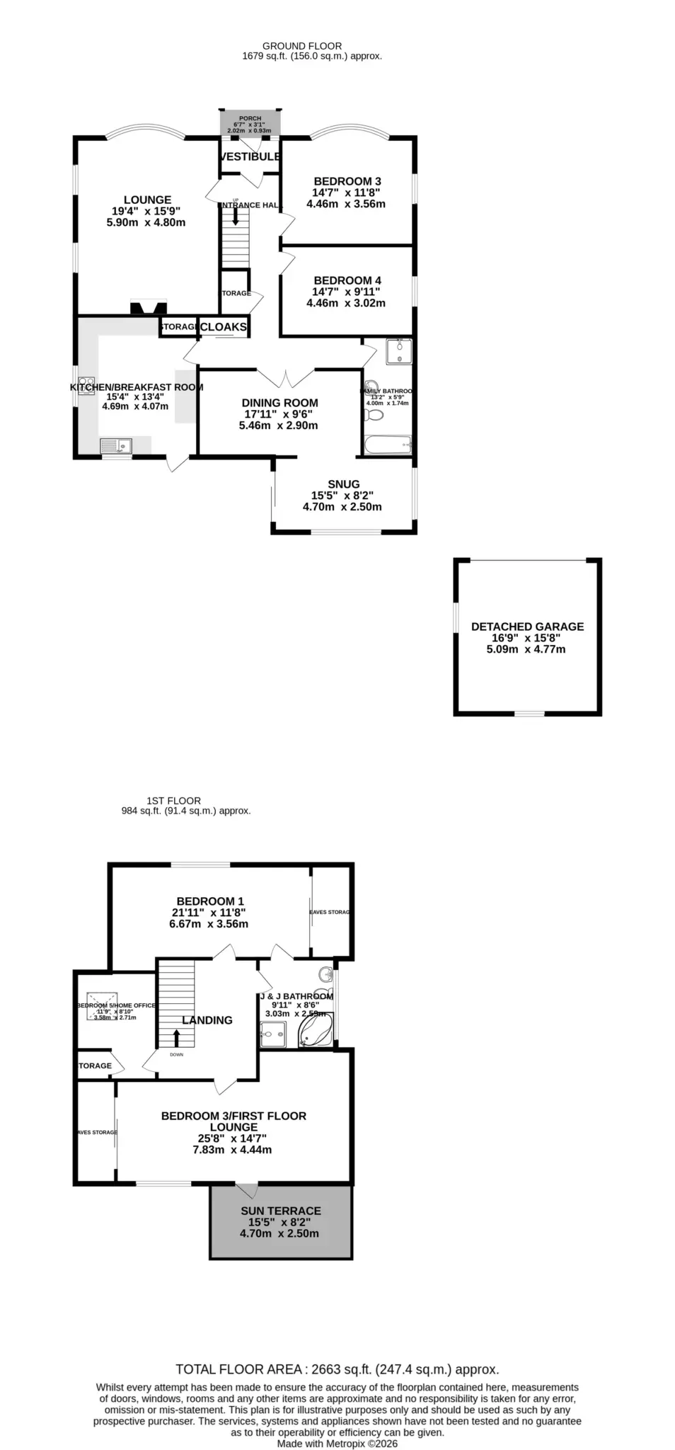 Floorplan - The Swallows, Main Road, Crosby.