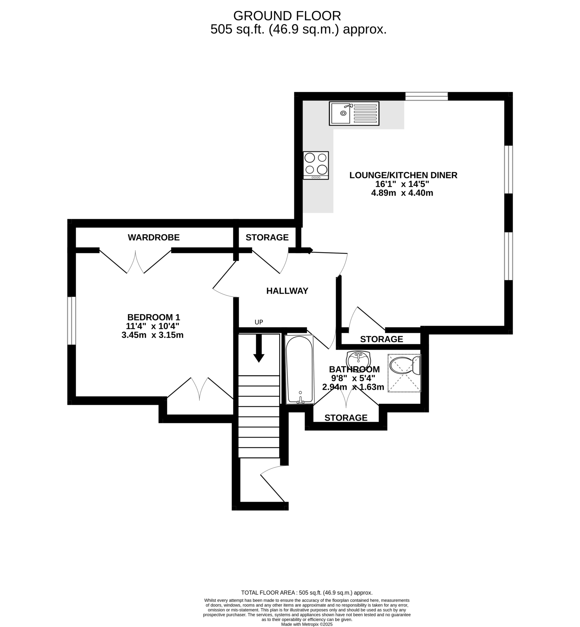Floorplan - Apartment 2, Powell House, Peel.