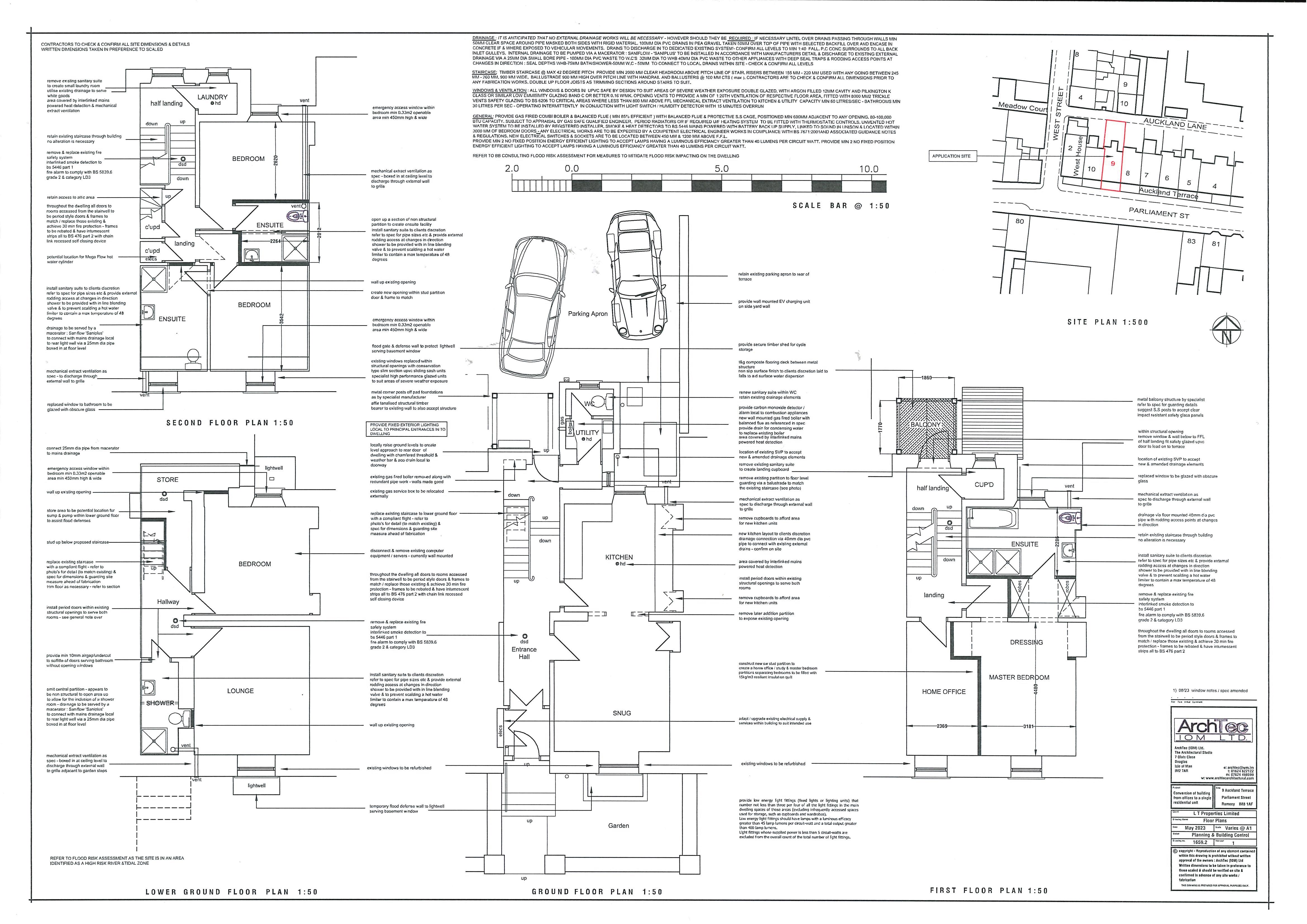 Floorplan — 9 Auckland Terrace, Ramsey IM8 1AF. — Plan 2 of 2