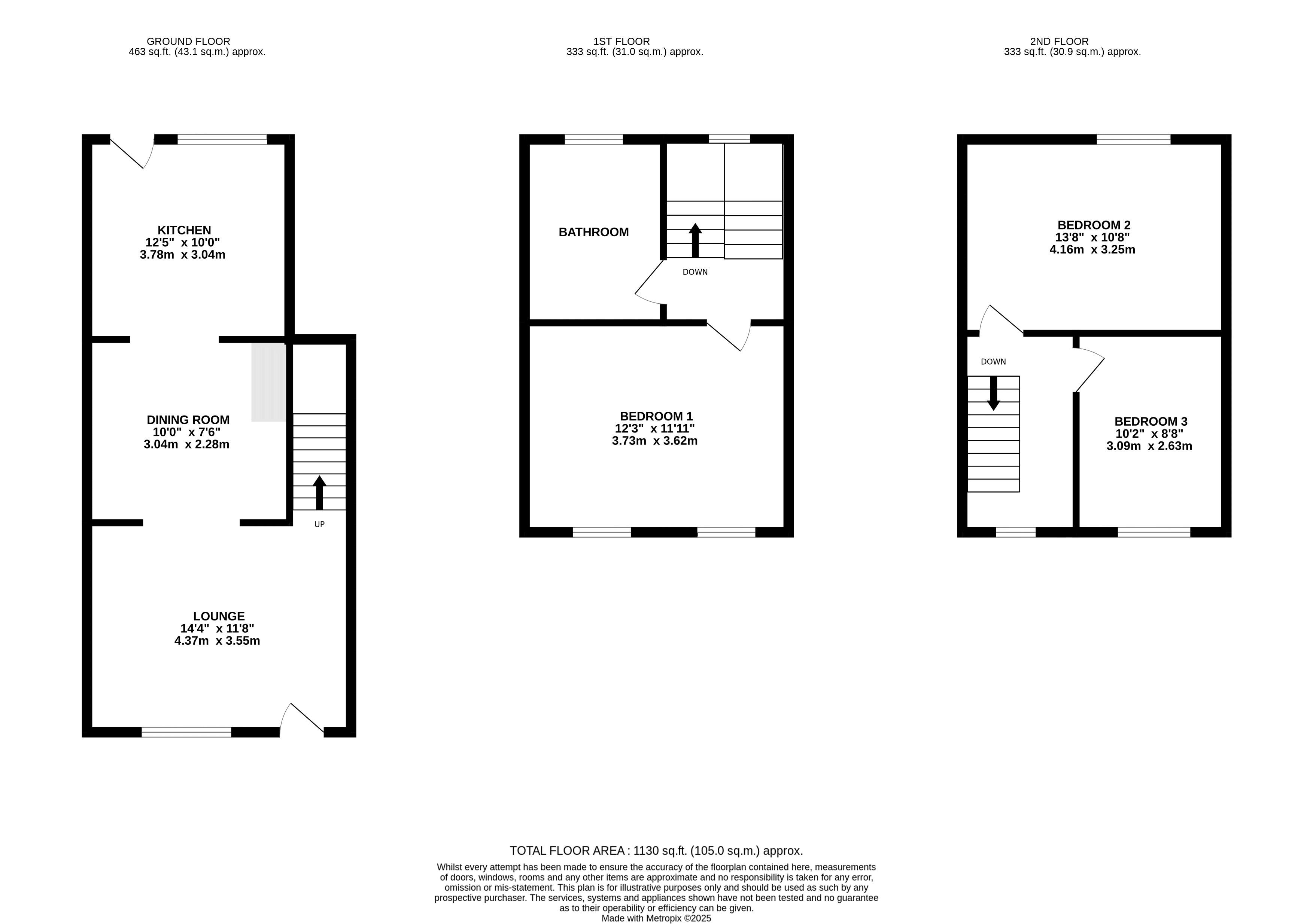 Floorplan — 5 Milner Terrace, Castletown IM9 1AJ.
