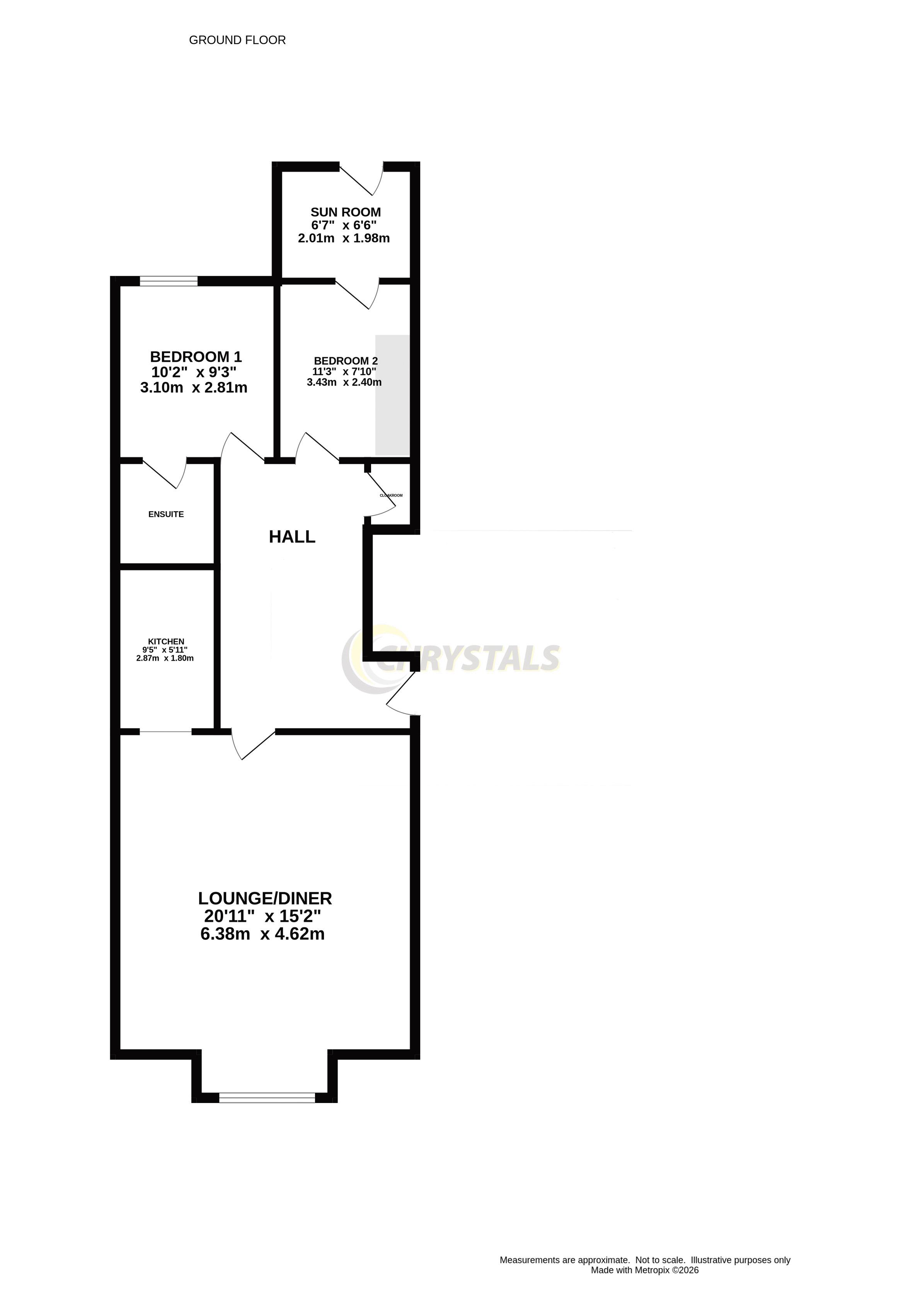 Floorplan — 2 Erinville, The Promenade, Port Erin IM9 6AG.