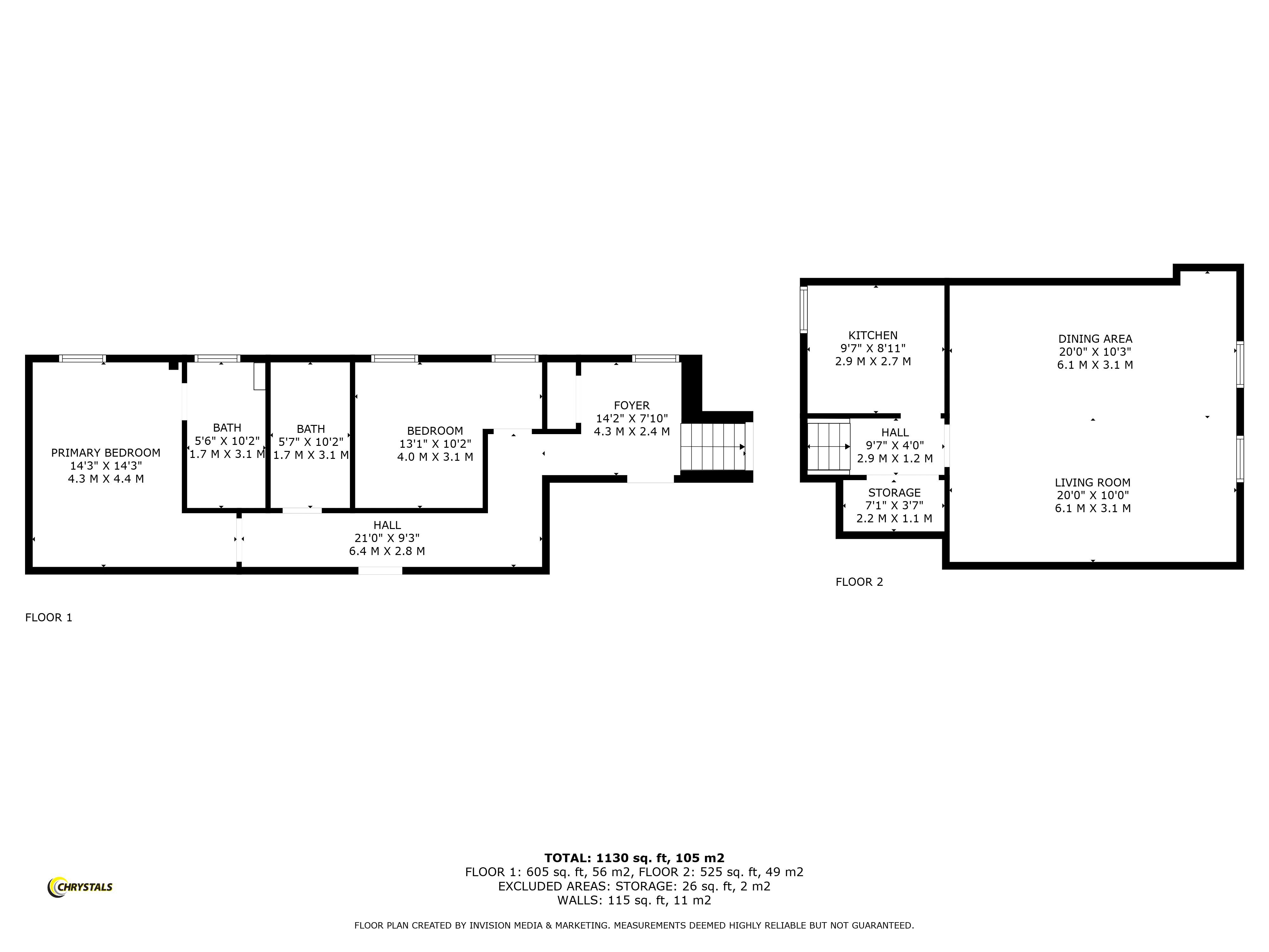 Floorplan — Flat 6, Palm Court, Derby Terrrace, Douglas IM2 4LN.