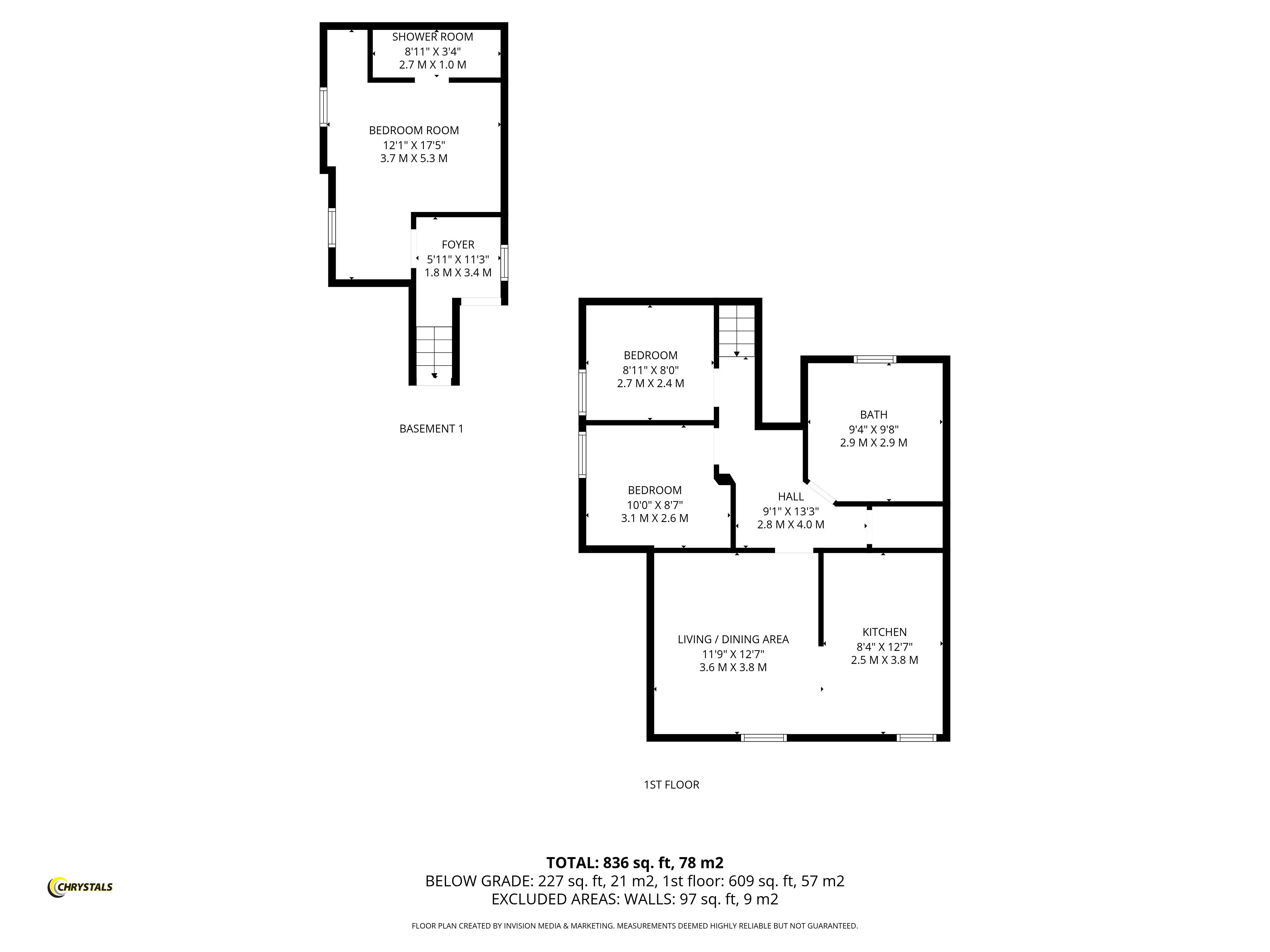 Floorplan — Flat 4, 8 Raphael Road, Douglas IM1 3EH.