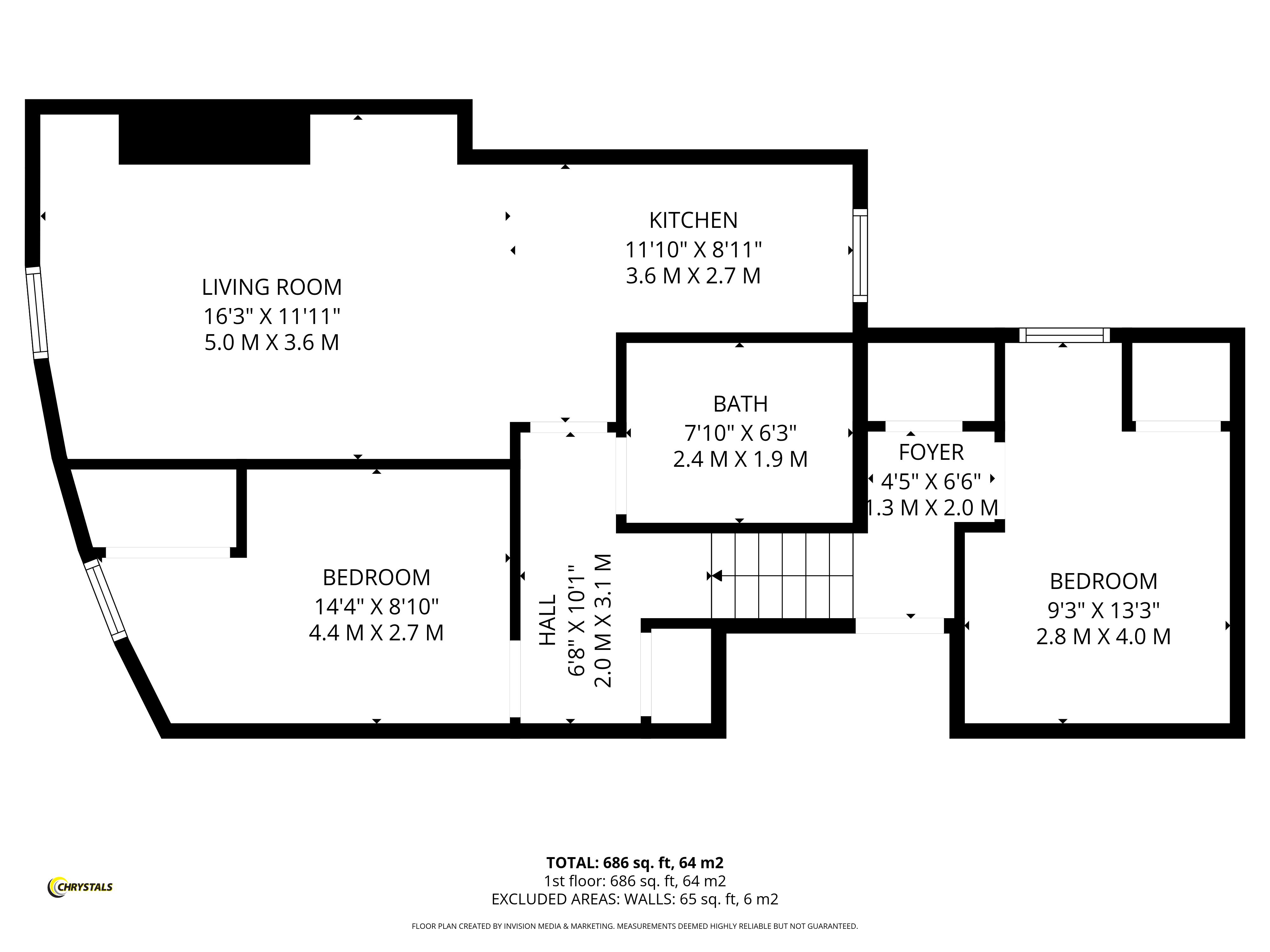 Floorplan — 9 Delamere Apartments, Castle Drive, Douglas IM2 4LX.
