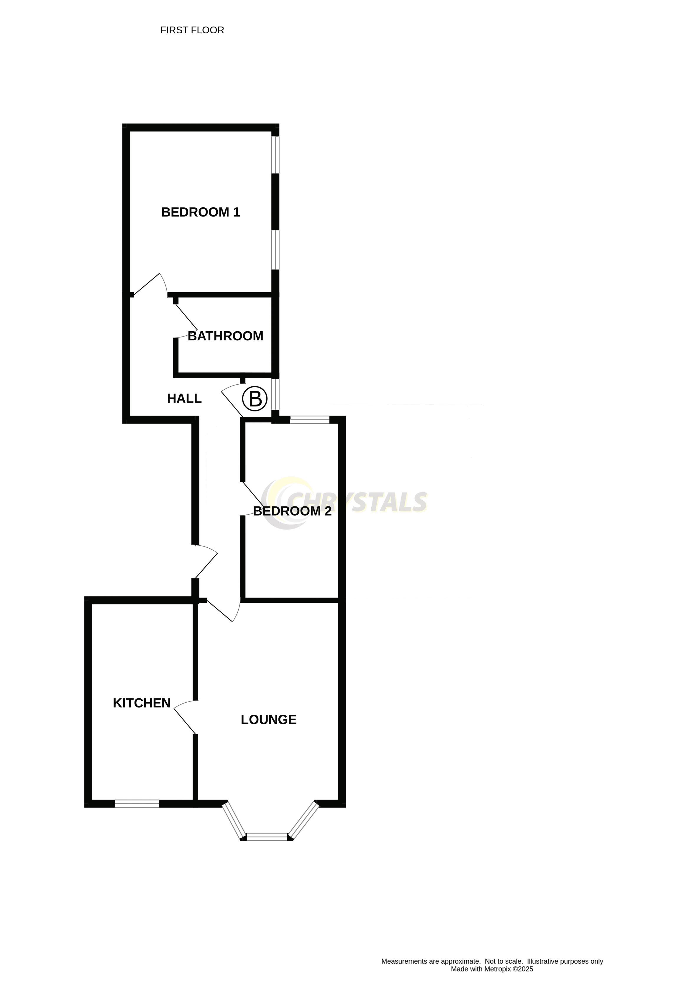 Floorplan — Flat 2, 57 Bucks Road, Douglas IM1 3EE.
