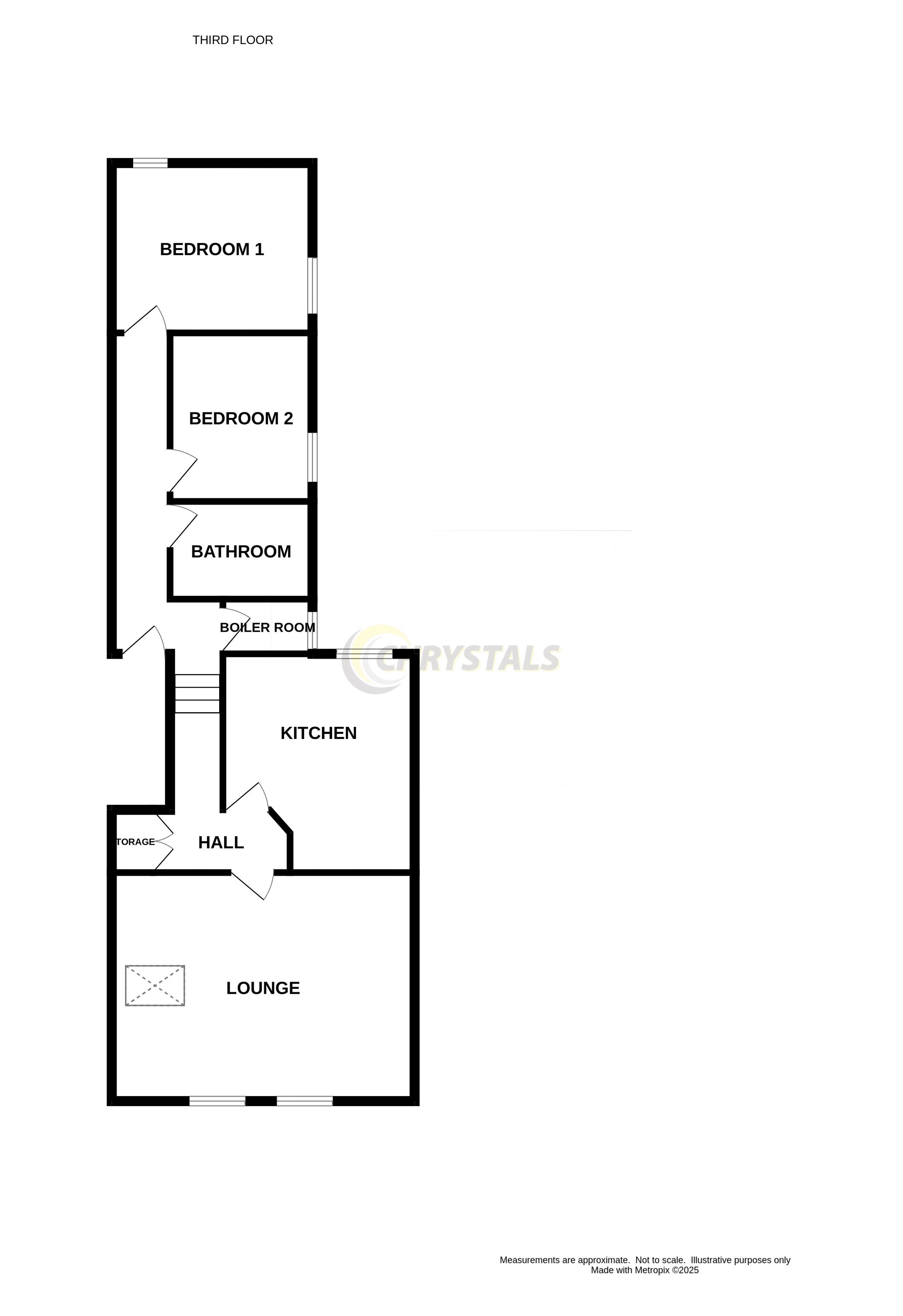 Floorplan — Flat 4, 57 Bucks Road, Douglas IM1 3EE.