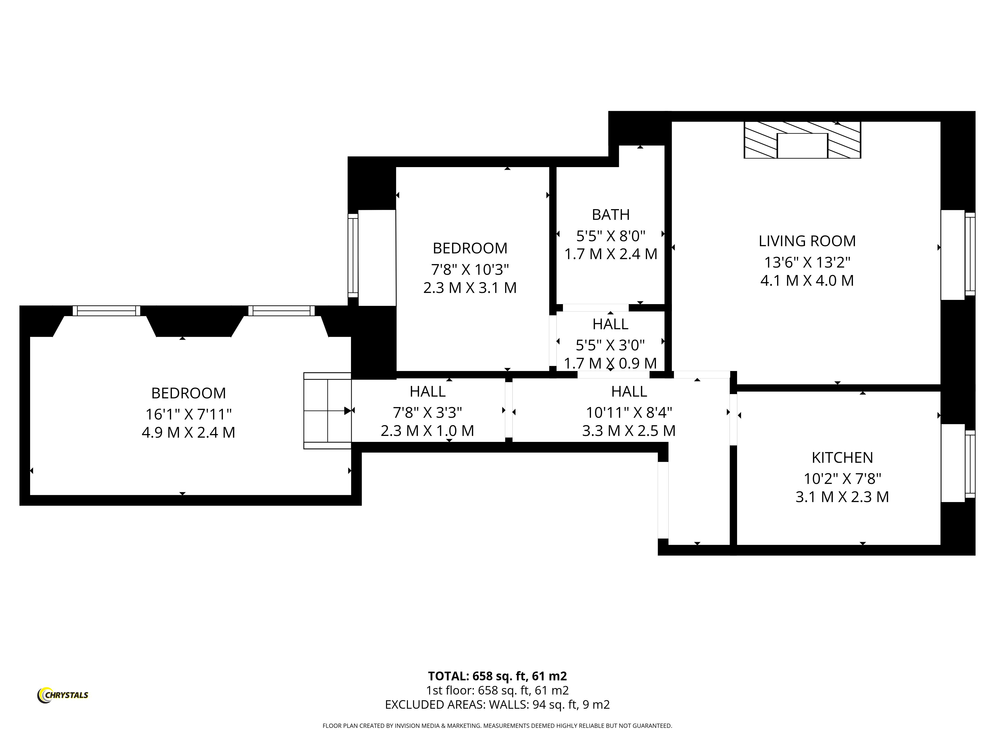 Floorplan — Flat 2, 11 Windsor Road, Douglas IM1 3LD.
